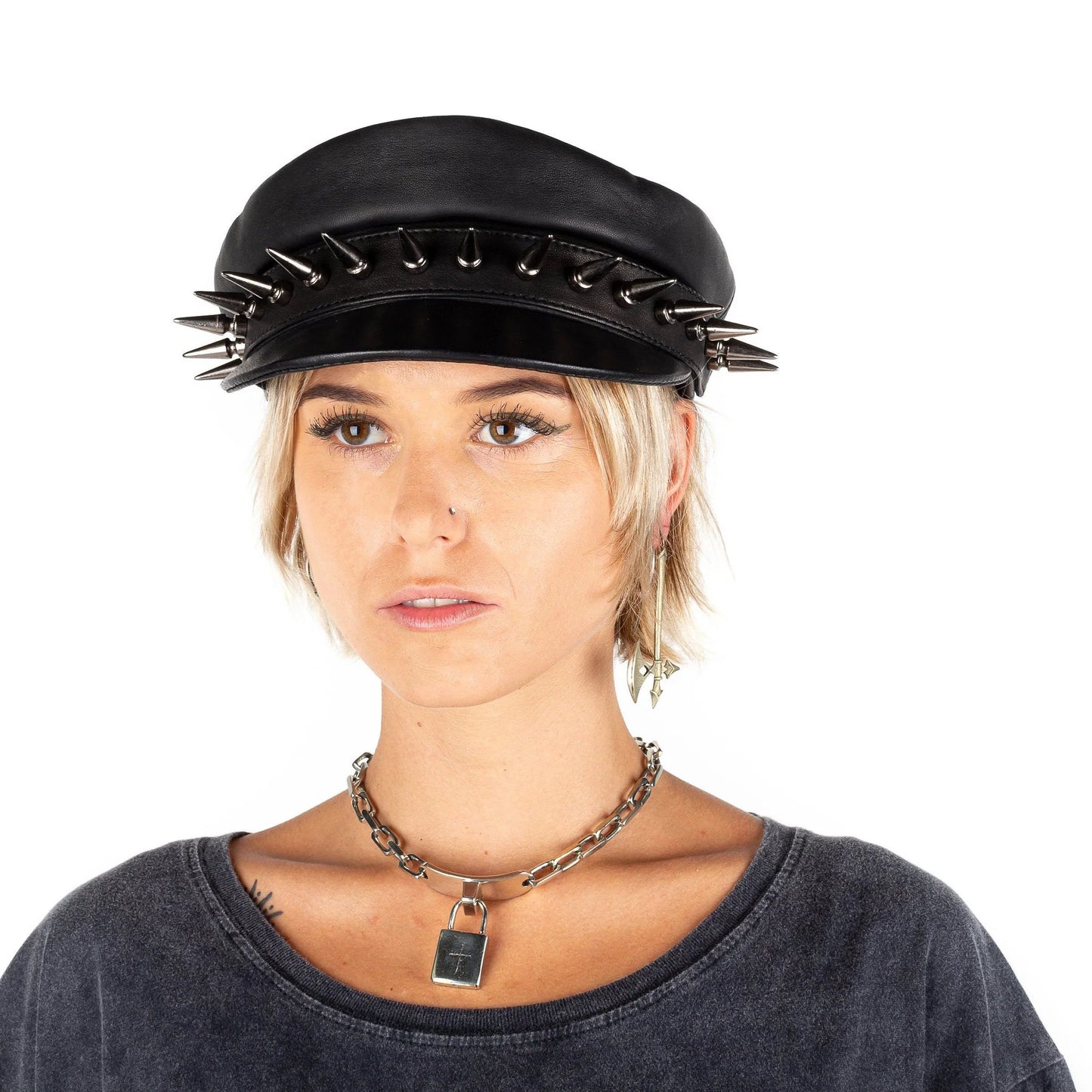 Soft leather hat on sale