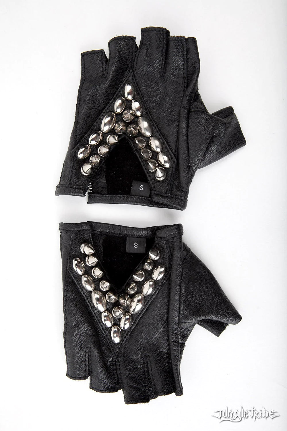 SILVER SPIKE Leather Gloves
