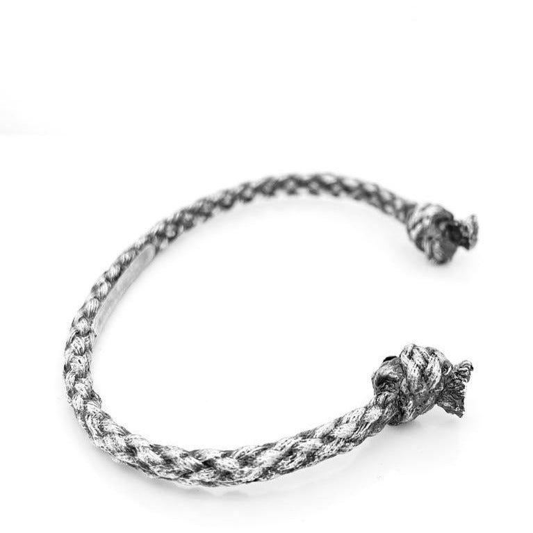 Silver Rope Knot Cuff