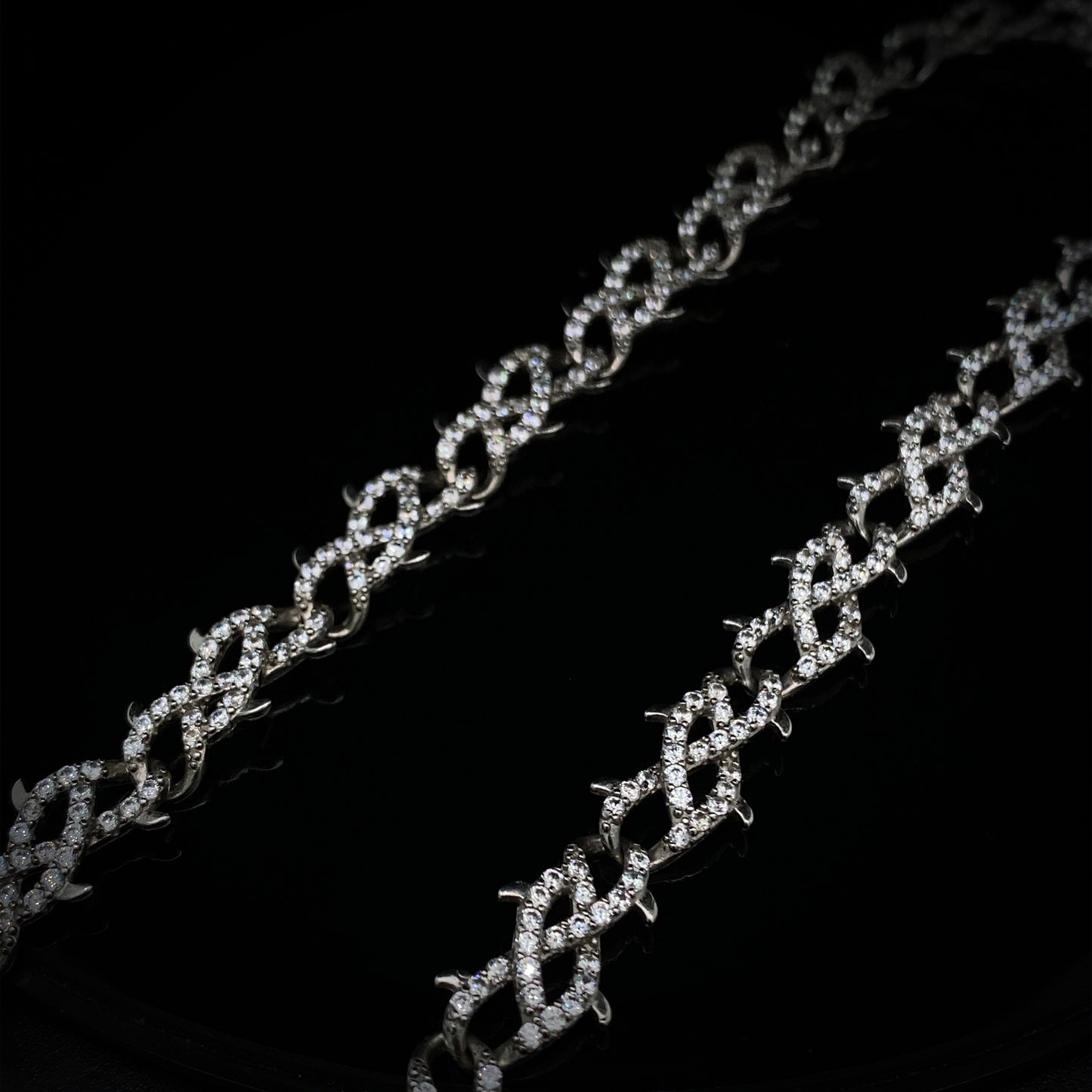 Iced Out Rose Thorn Chain
