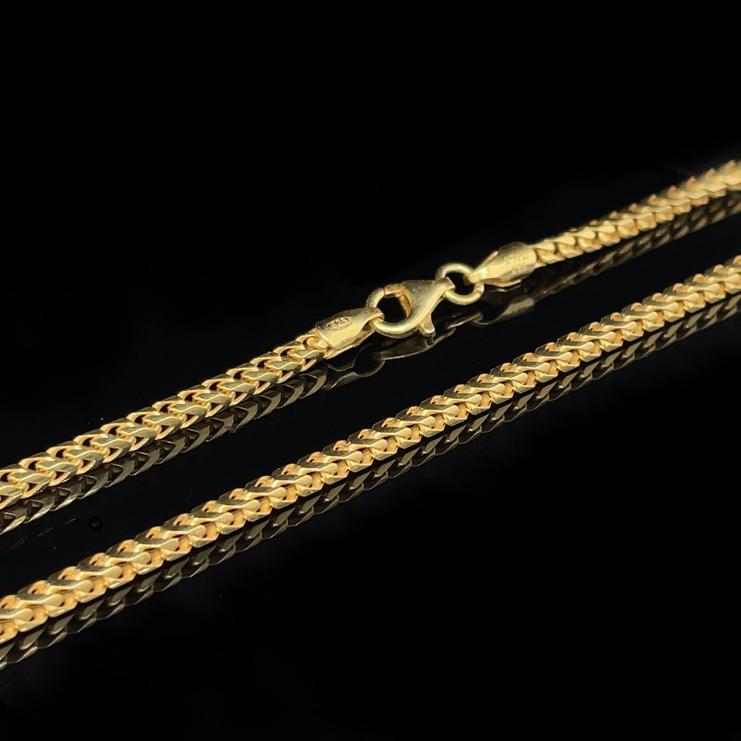 2.5mm Gold Tone 925 Franco Chain