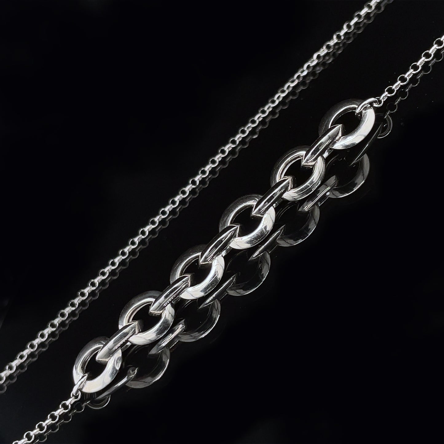 Dual Link Chain in Sterling Silver