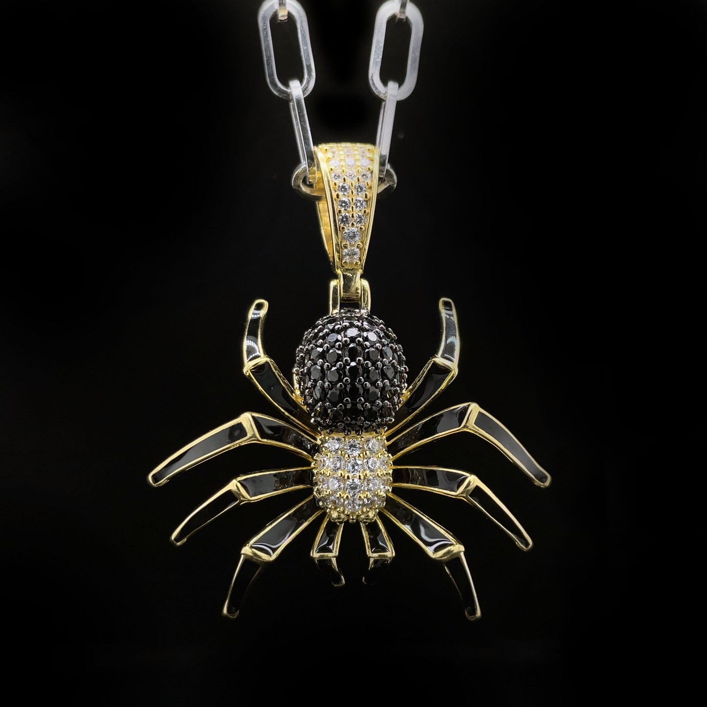 Iced out Spider Pendant