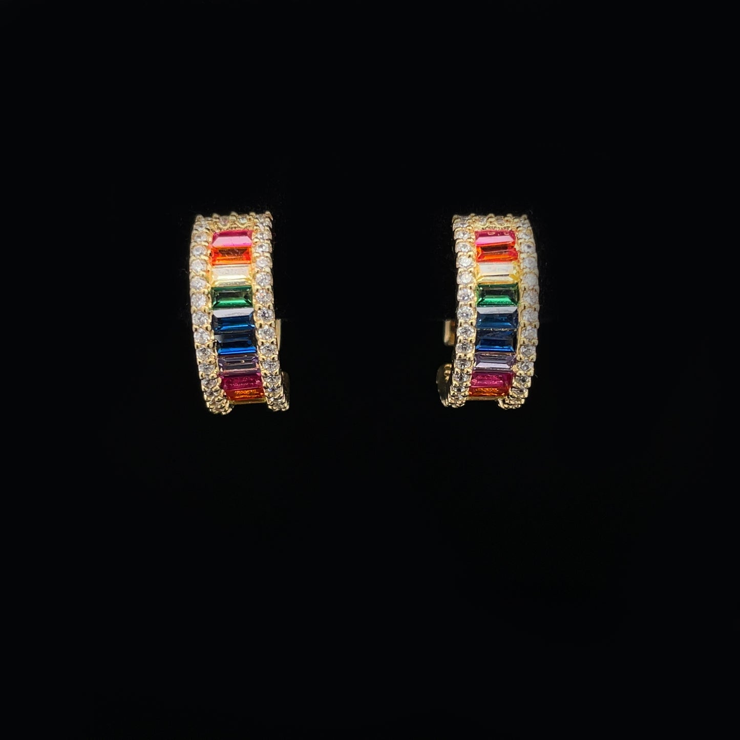 Rainbow Hoop Earrings