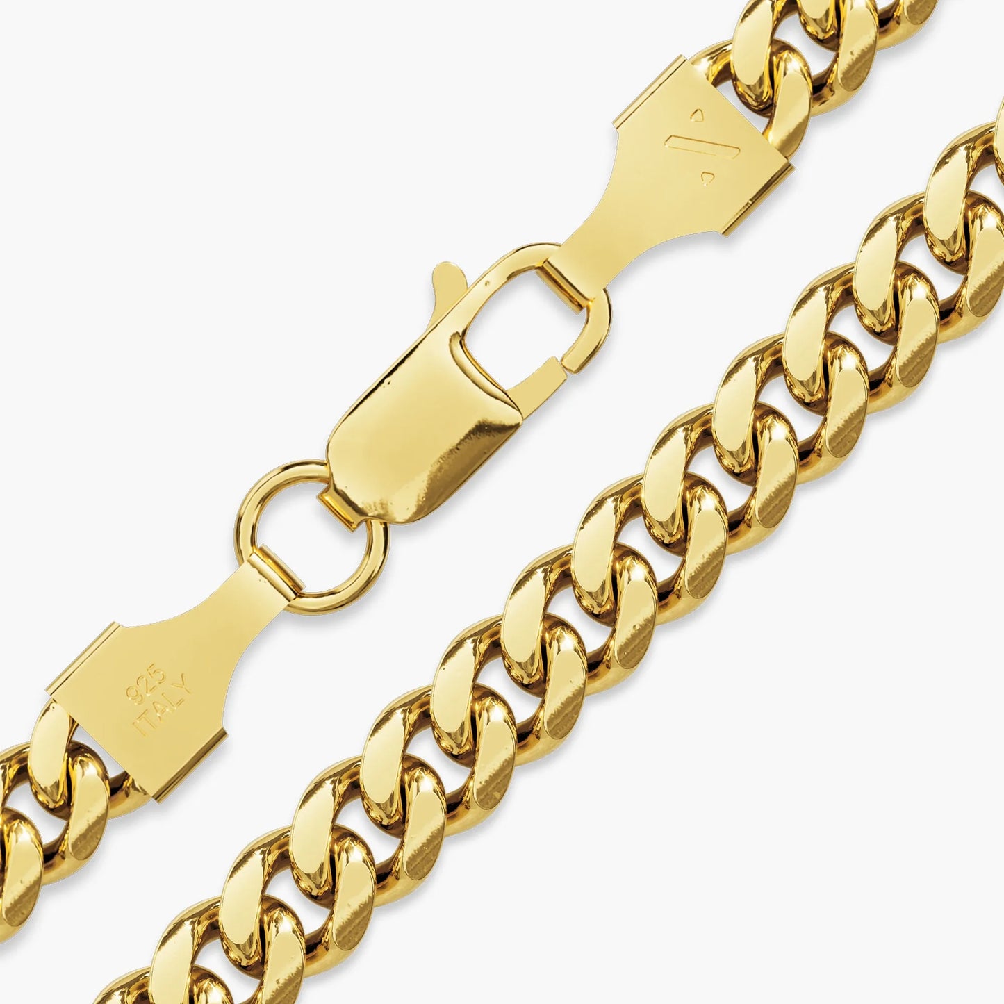 5mm Gold Tone 925 Miami Curb Chain