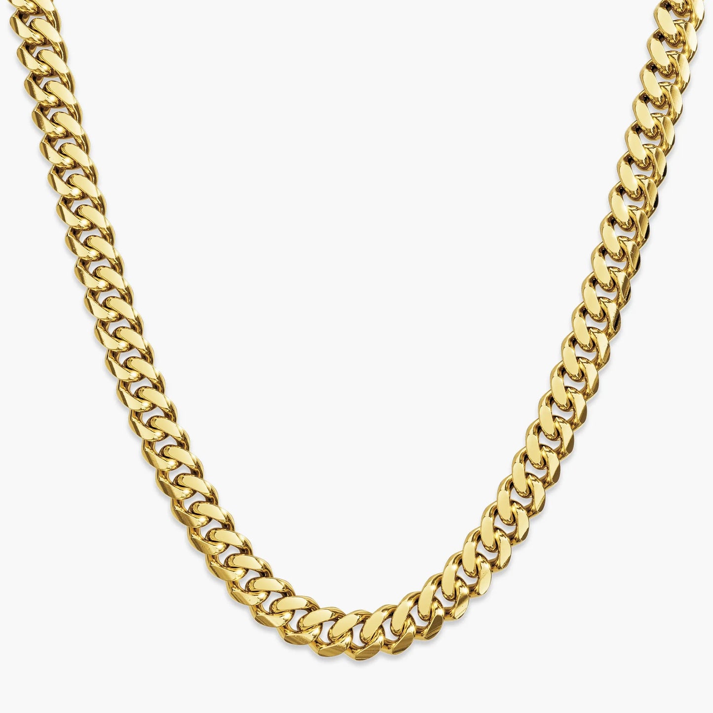 5mm Gold Tone 925 Miami Curb Chain