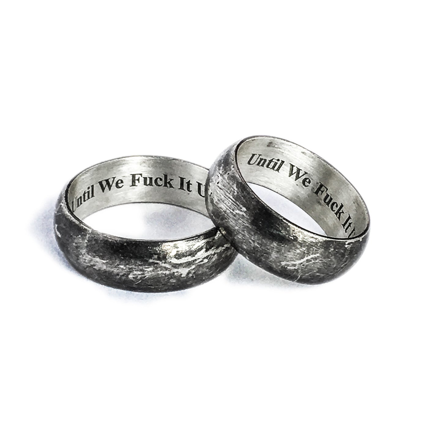 "Until We Fuck It Up" Engagement Rings (Pair)
