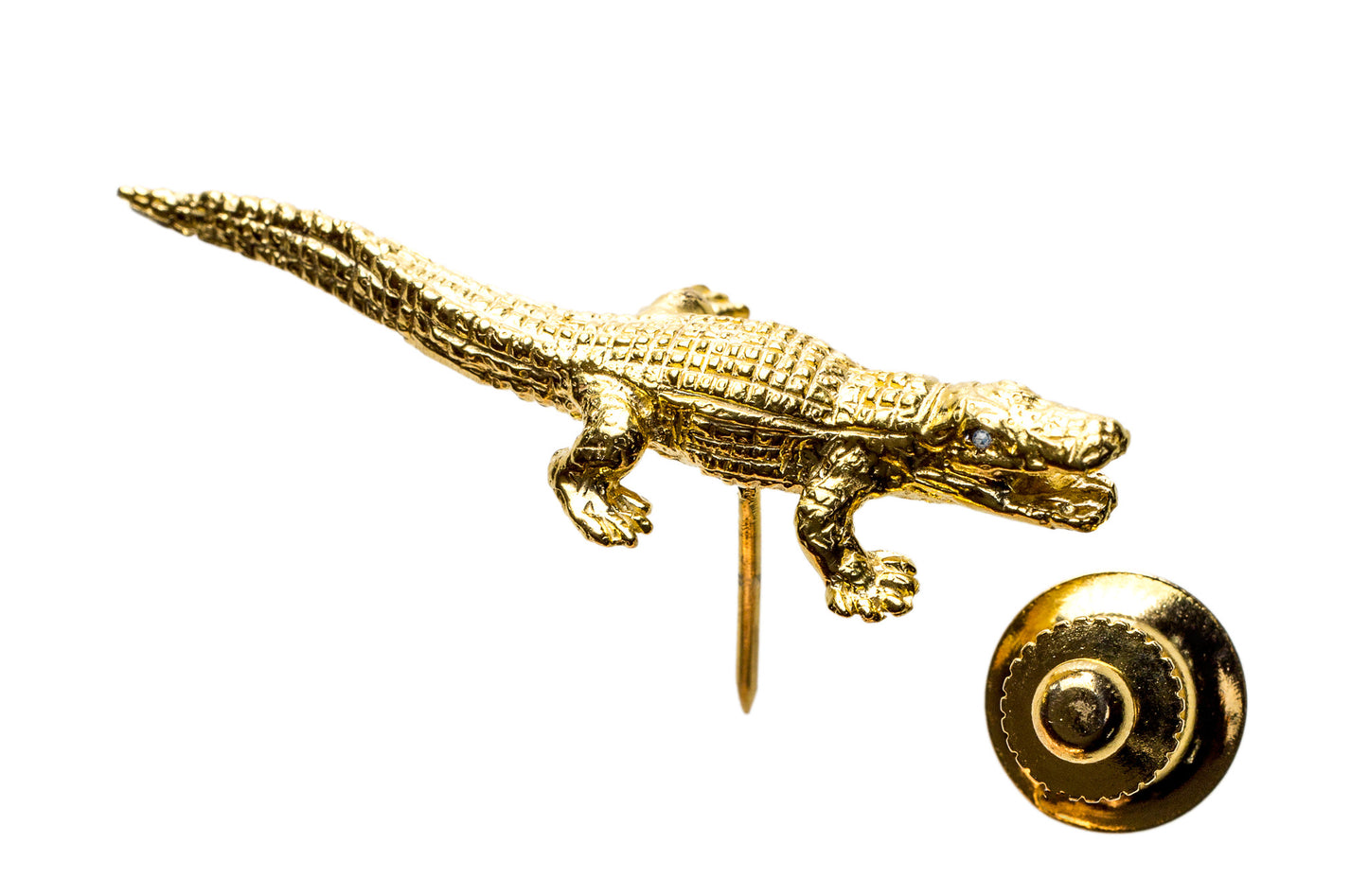 Alligator Jesus Gator Pin Gold