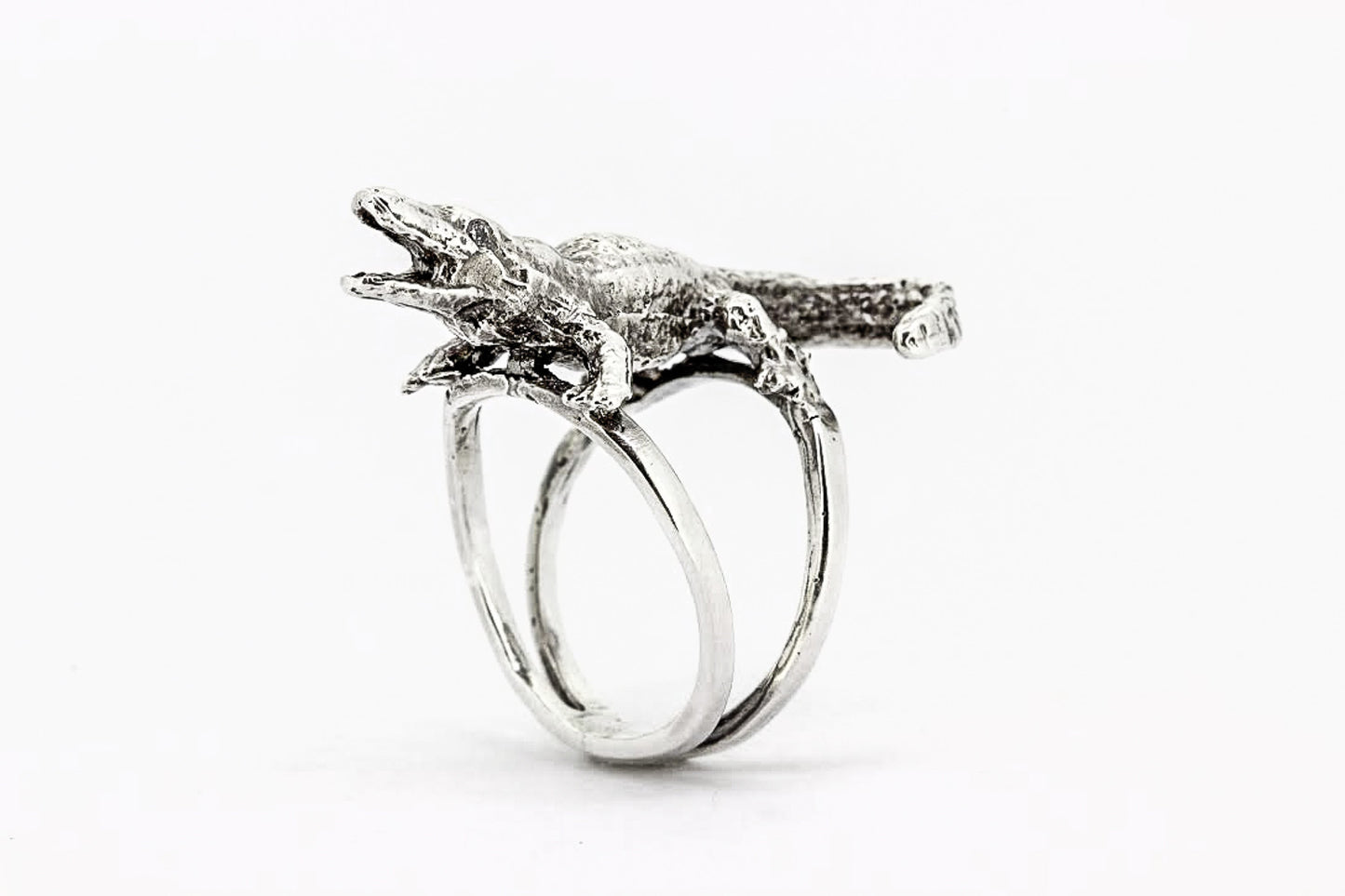 Alligator Jesus Ring