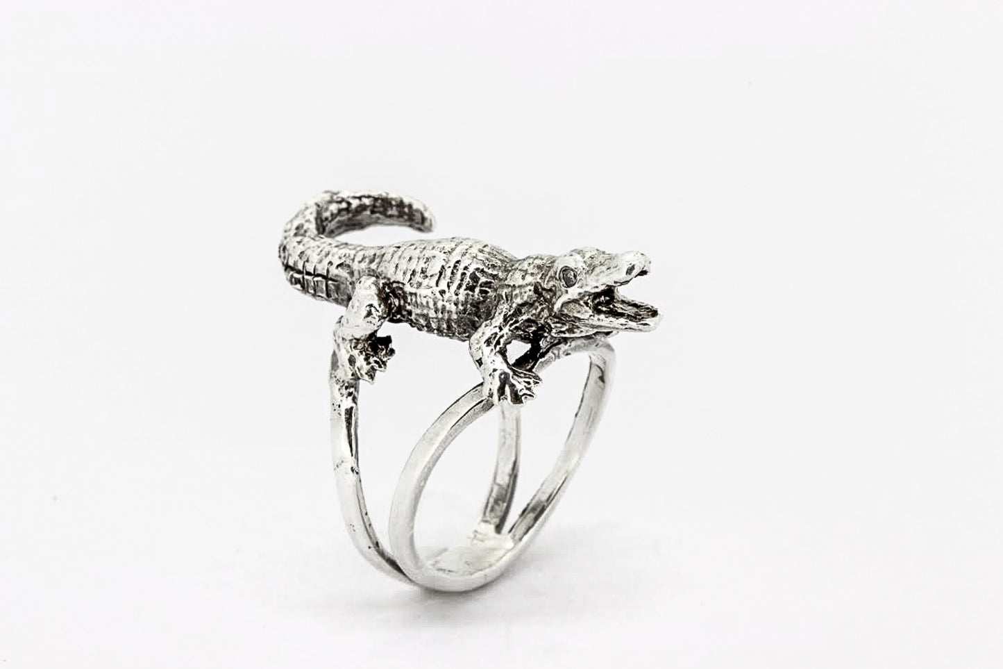 Alligator Jesus Ring