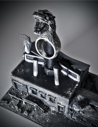 Alligator Jesus Godzilla ring