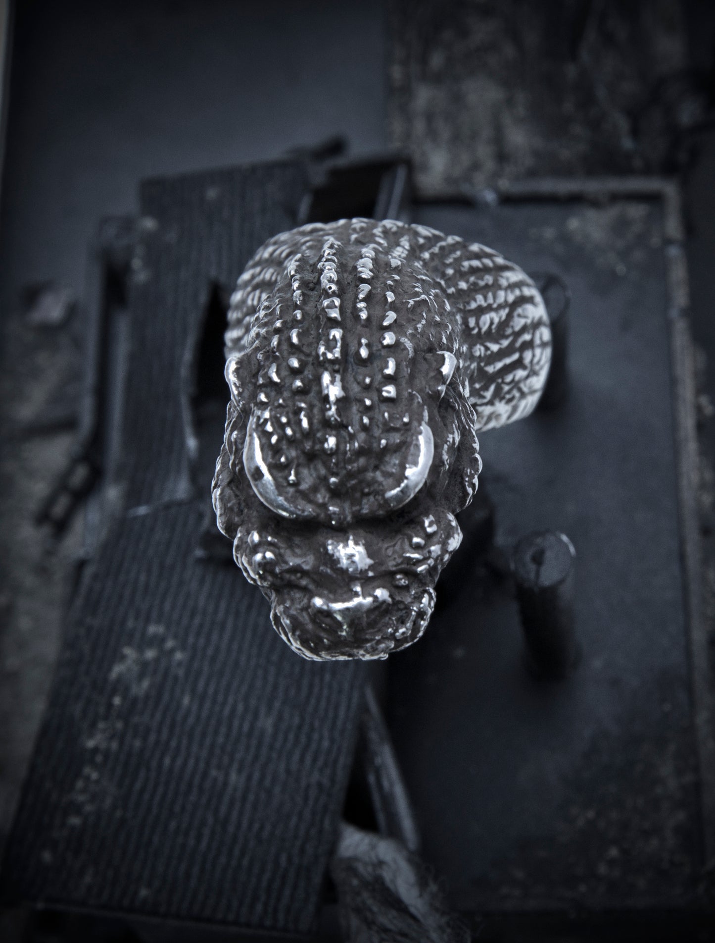 Alligator Jesus Godzilla ring