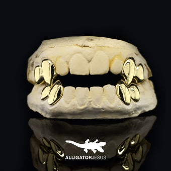Alligator Jesus Gold Fang Grillz