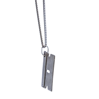Alligator Jesus Razor Blade Pendant