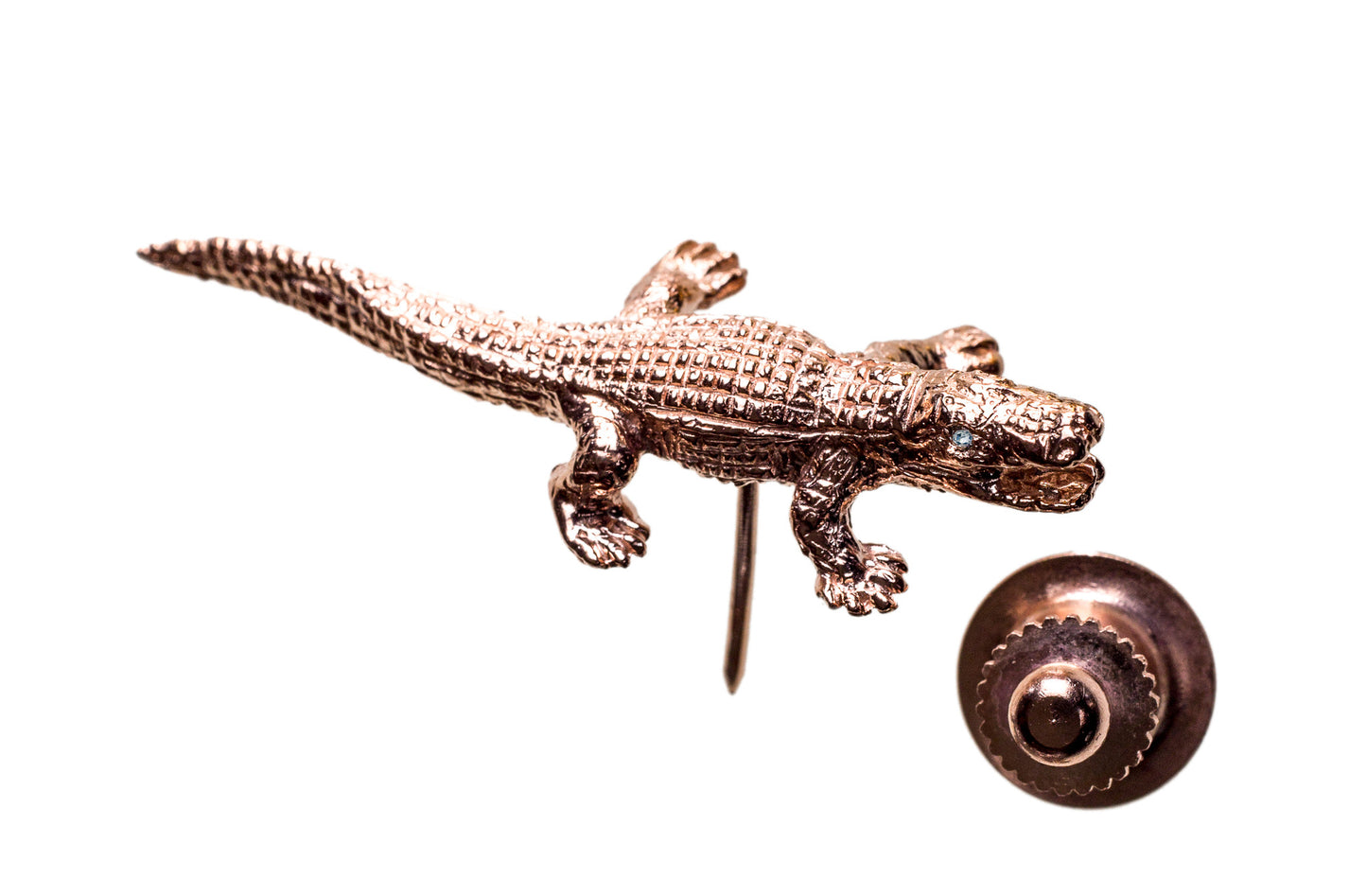 Alligator Jesus Gator Pin rose gold