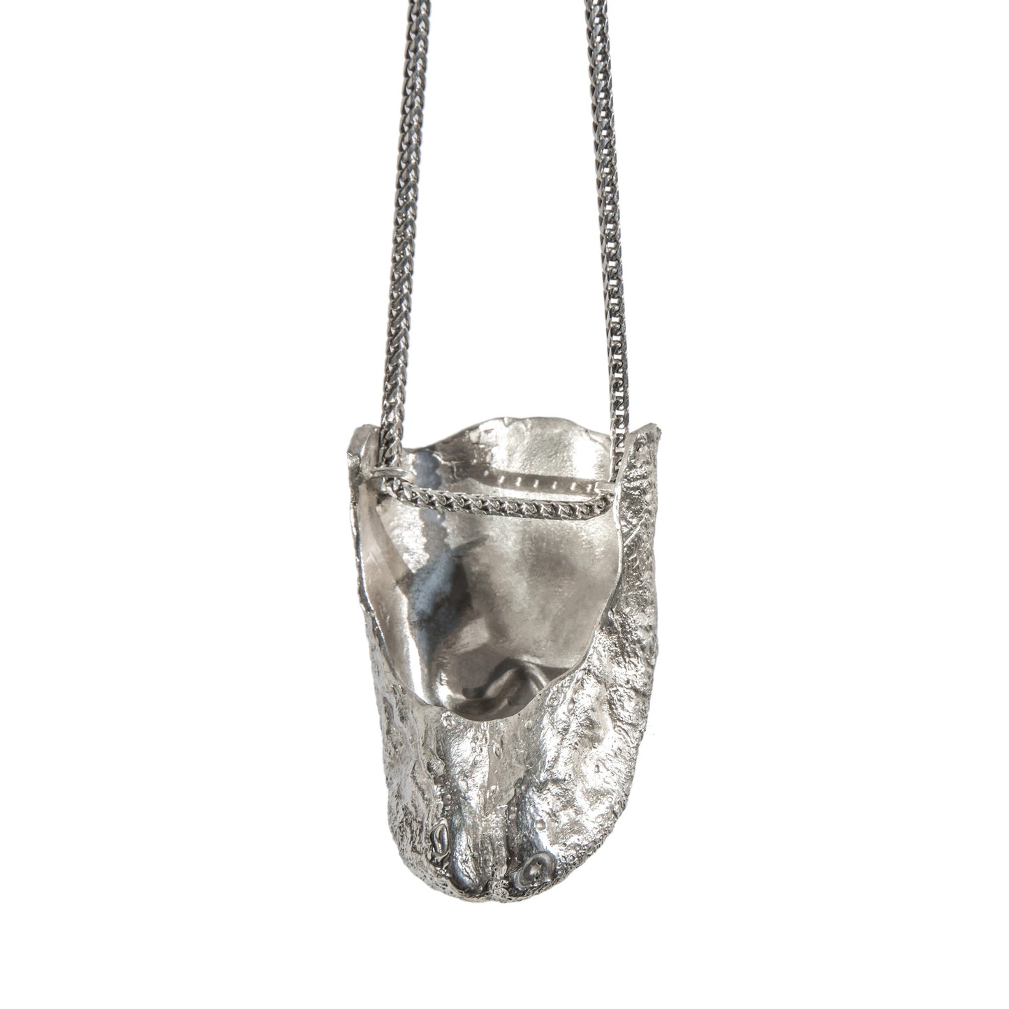 Alligator Jesus Silver Tongue Pendant necklace