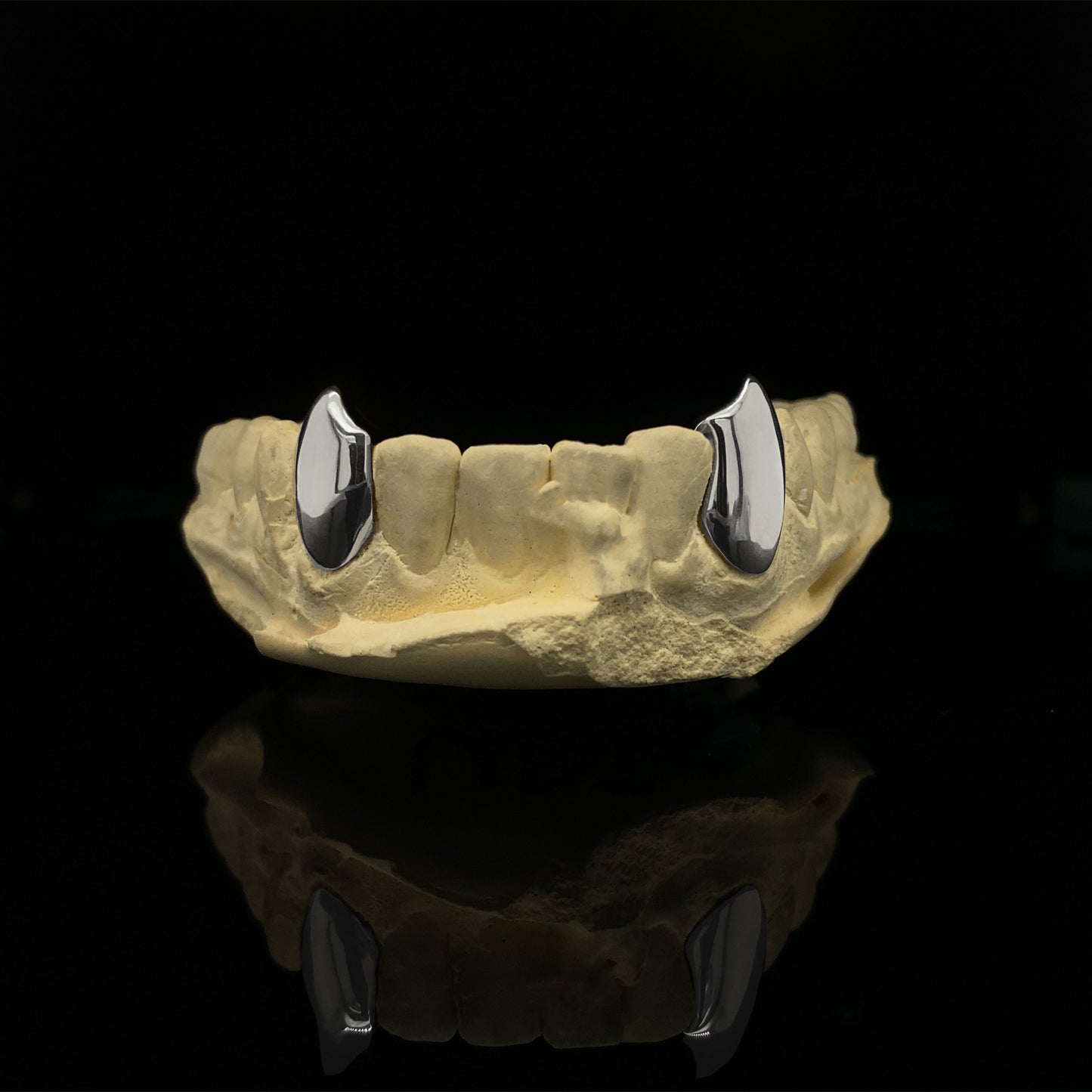 Alligator Jesus White Gold Fang Bottom Grillz