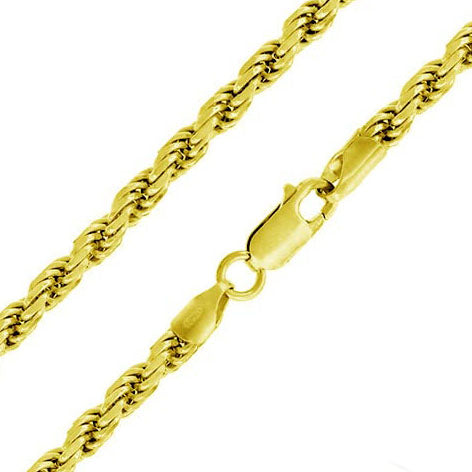 3mm Gold Tone 925 Rope Chain