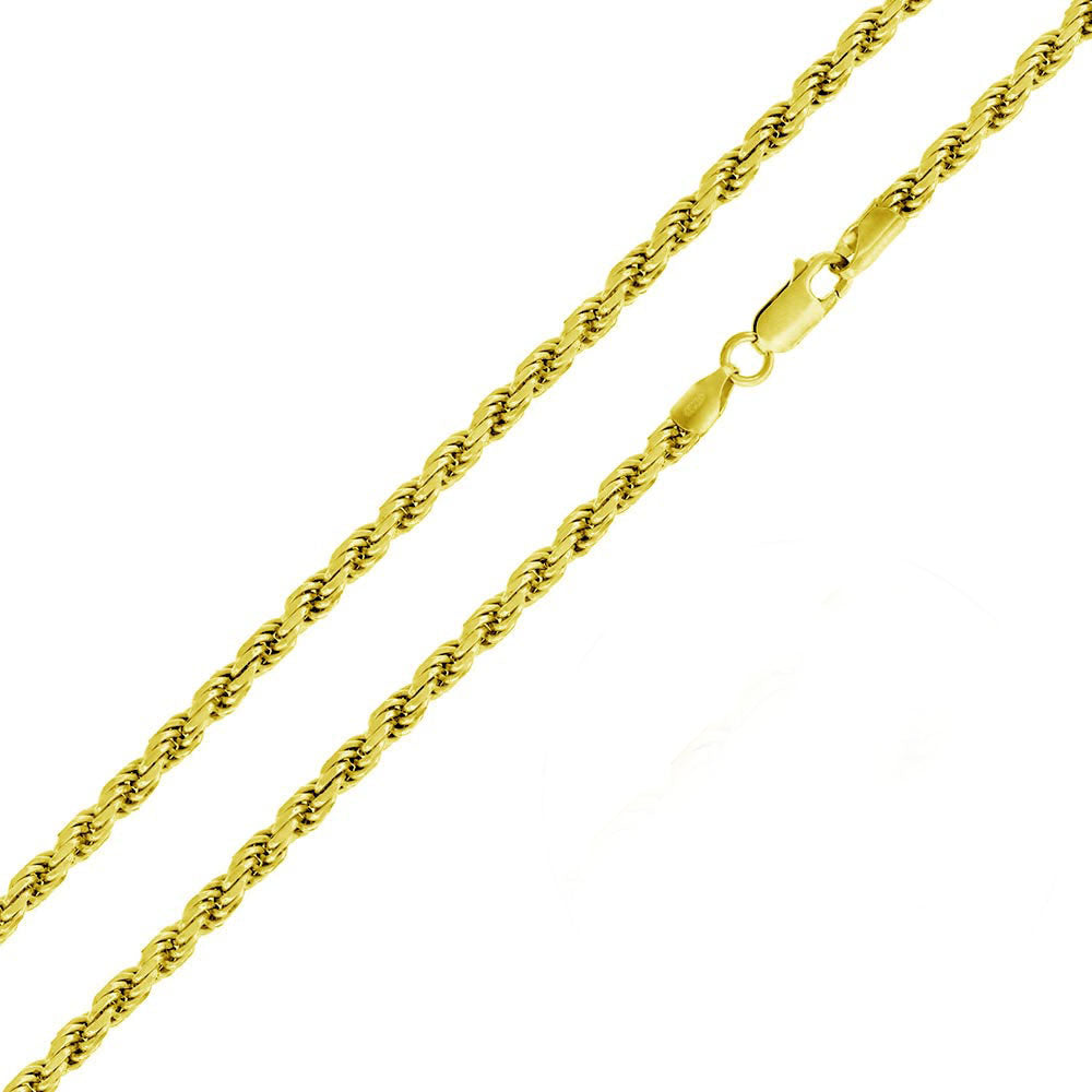 3mm Gold Tone 925 Rope Chain