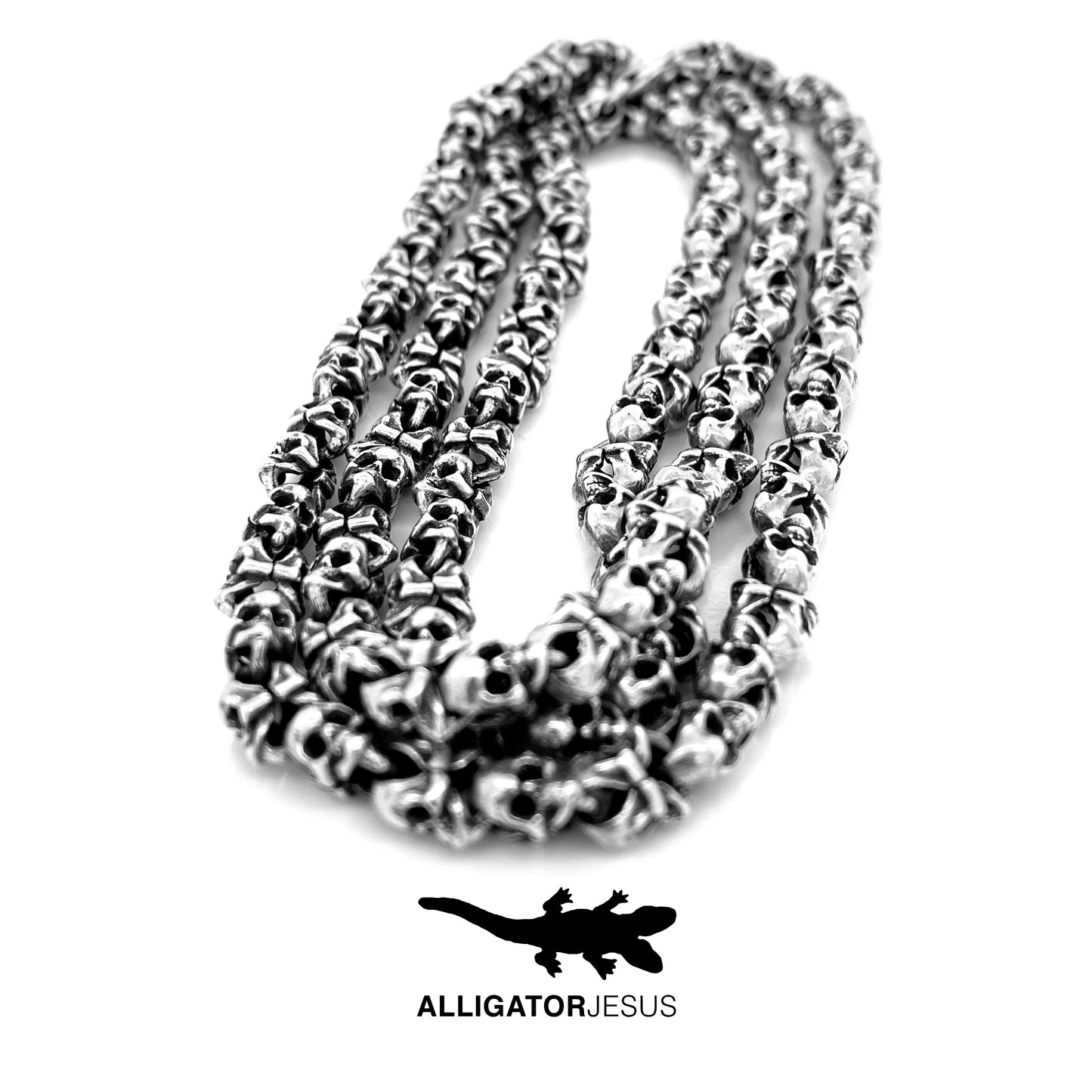 Double Skull Link Chain by Alligator Jesus