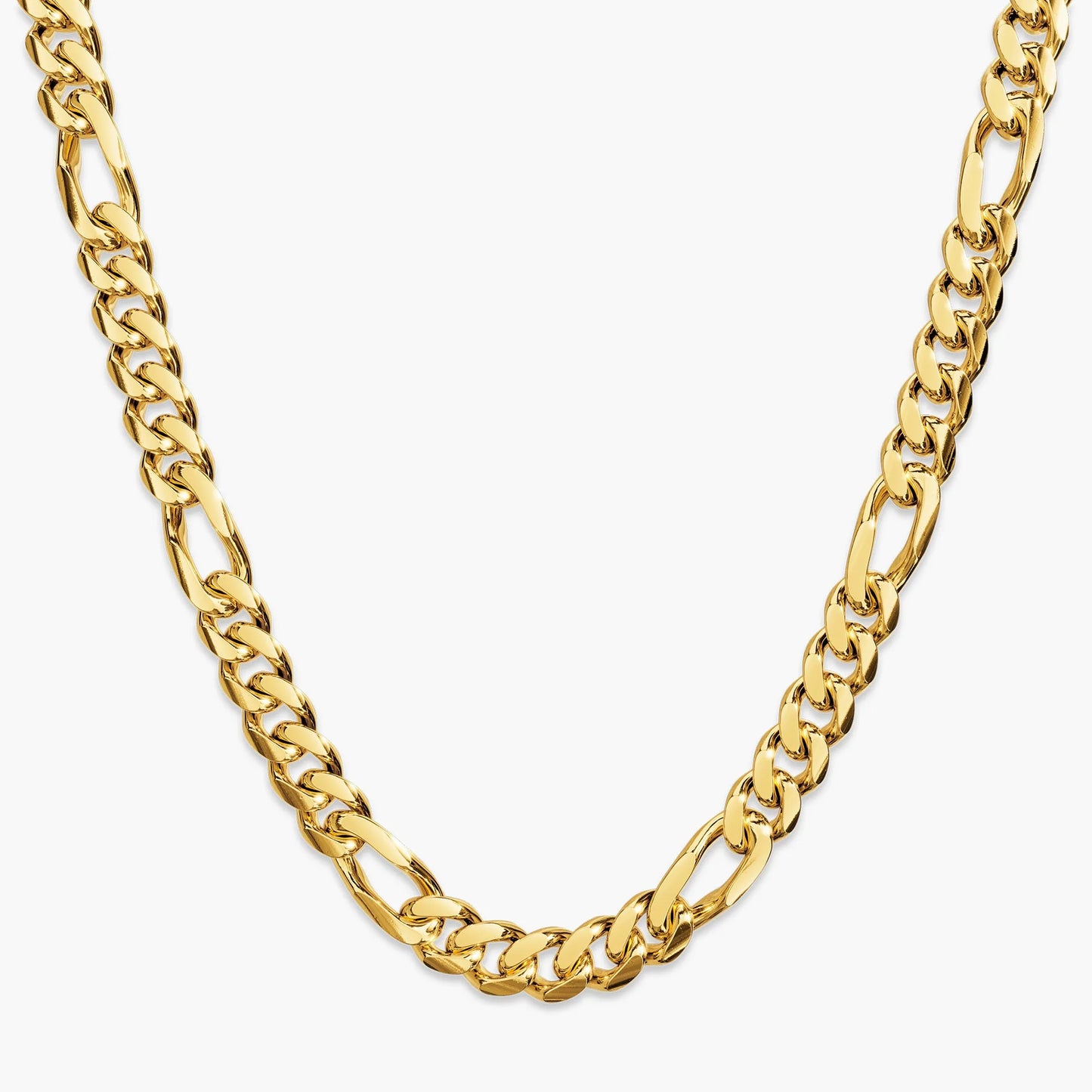 Figaro Chain in Sterling Silver Gold-Plated 3mm