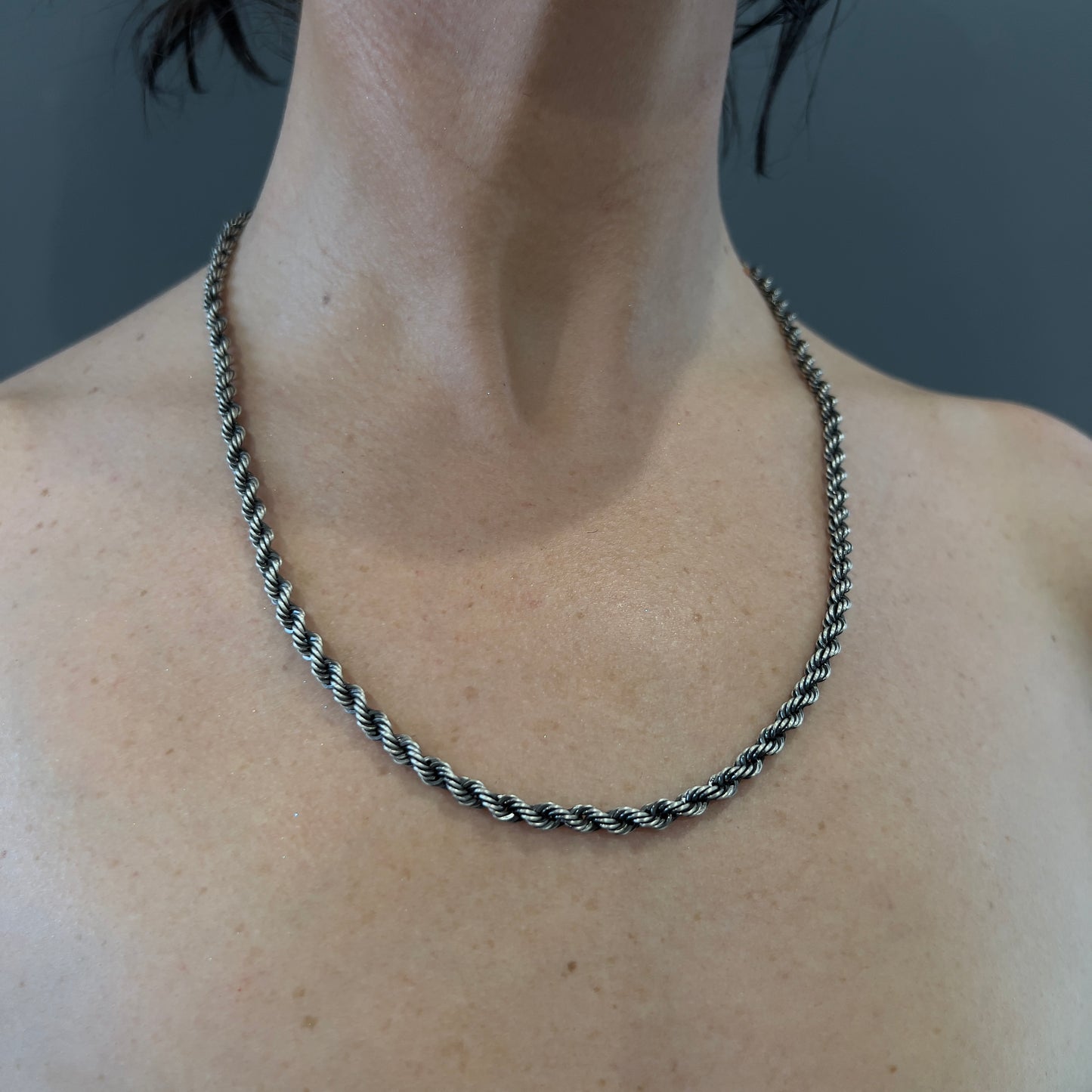 Gunmetal Rope Chain 21" 4.5mm