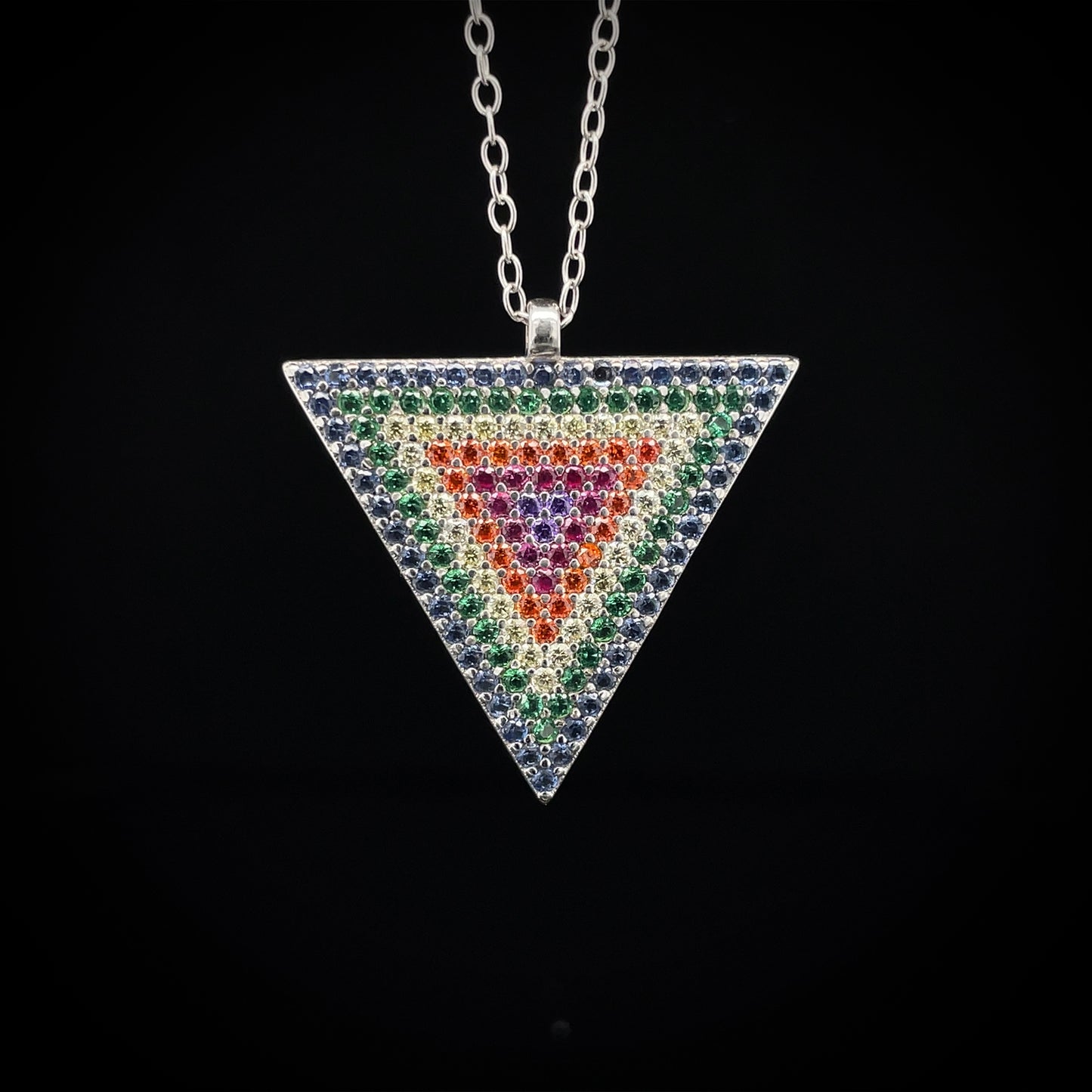 Rainbow Triangle Pendant