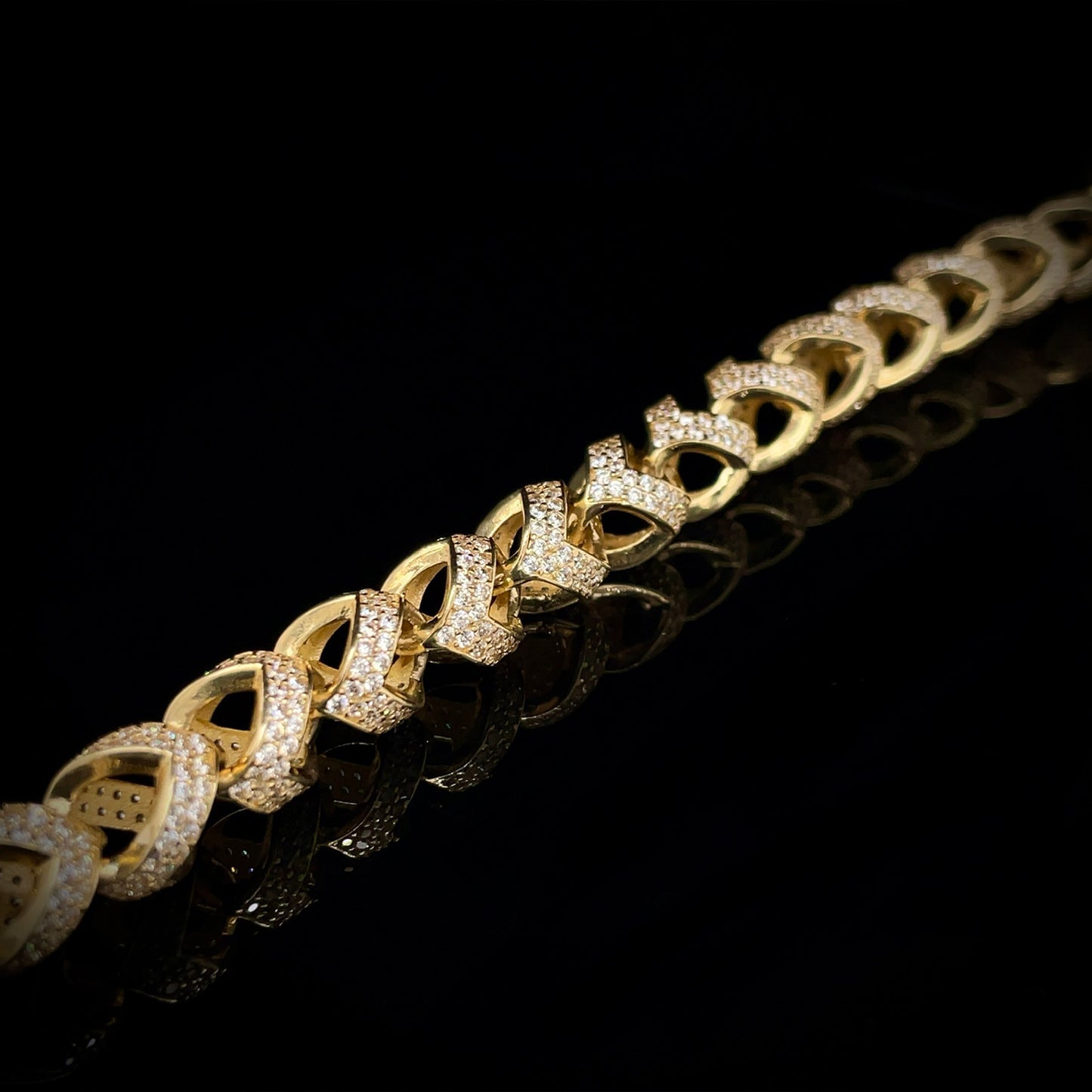 10K Gold Round Franco Chain Bracelet 8.3mm