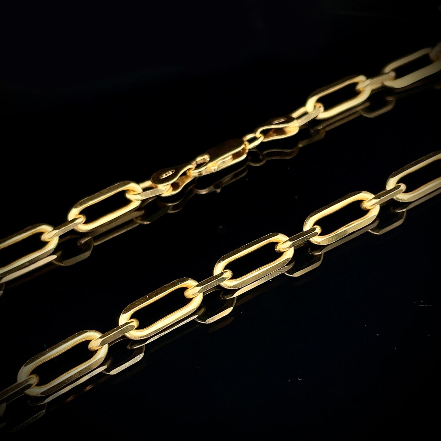 Paperclip Chain in Gold Plated Sterling Silver 6mm
