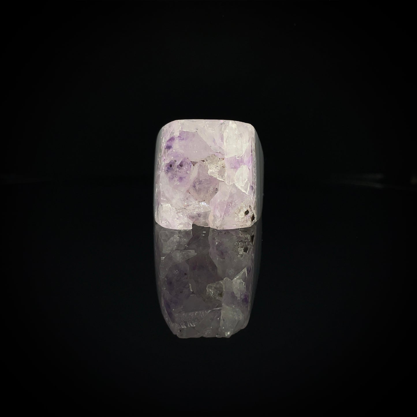 Unpolished Amethyst Ring