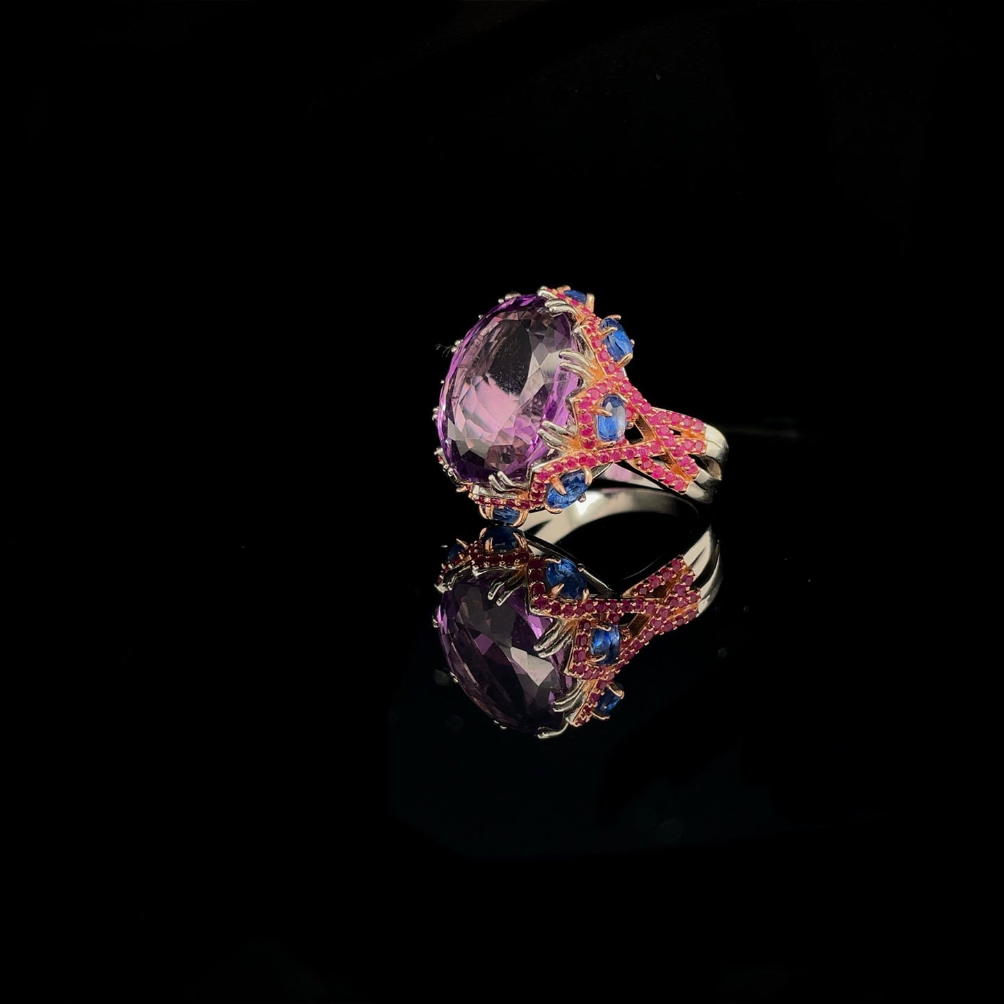 Amethyst & Sapphire Ring