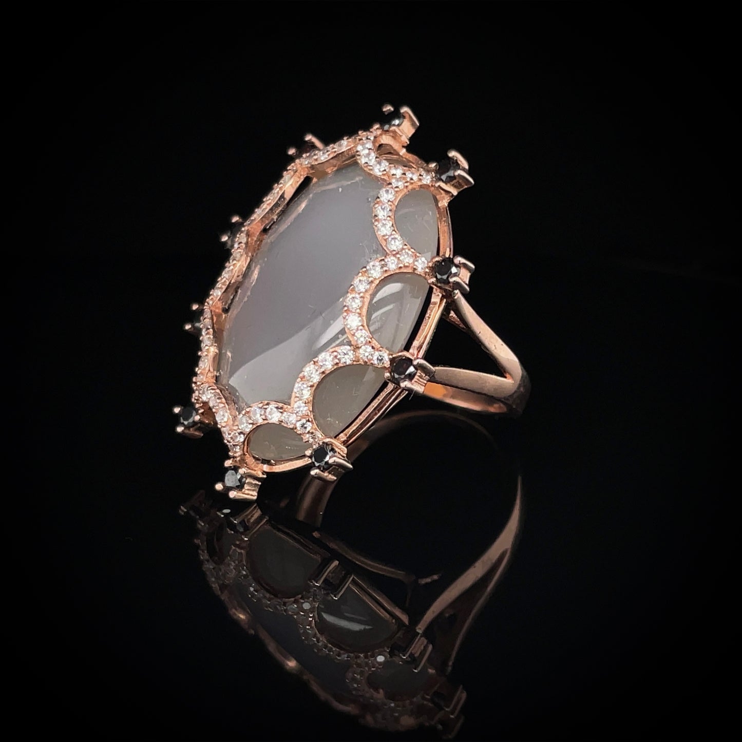 Grey Agate Ring