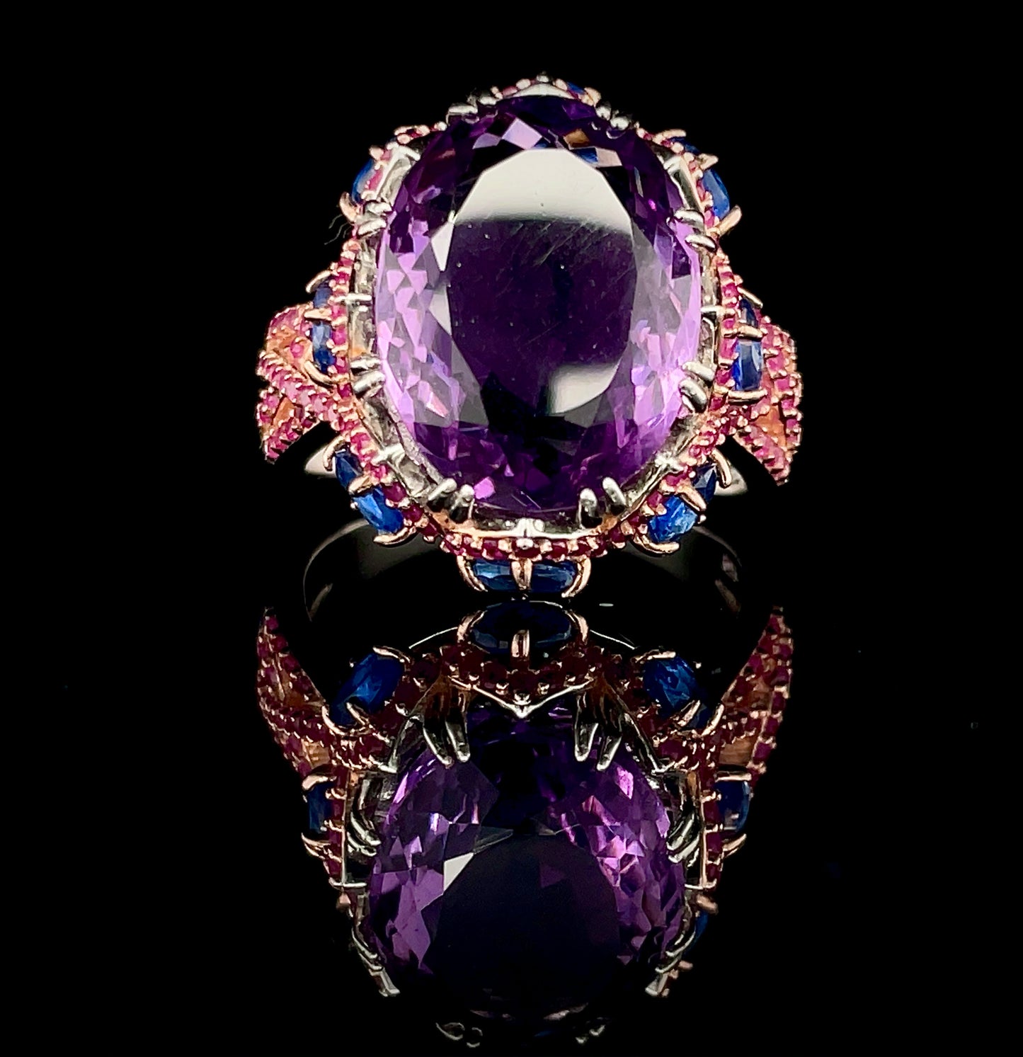 Amethyst & Sapphire Ring