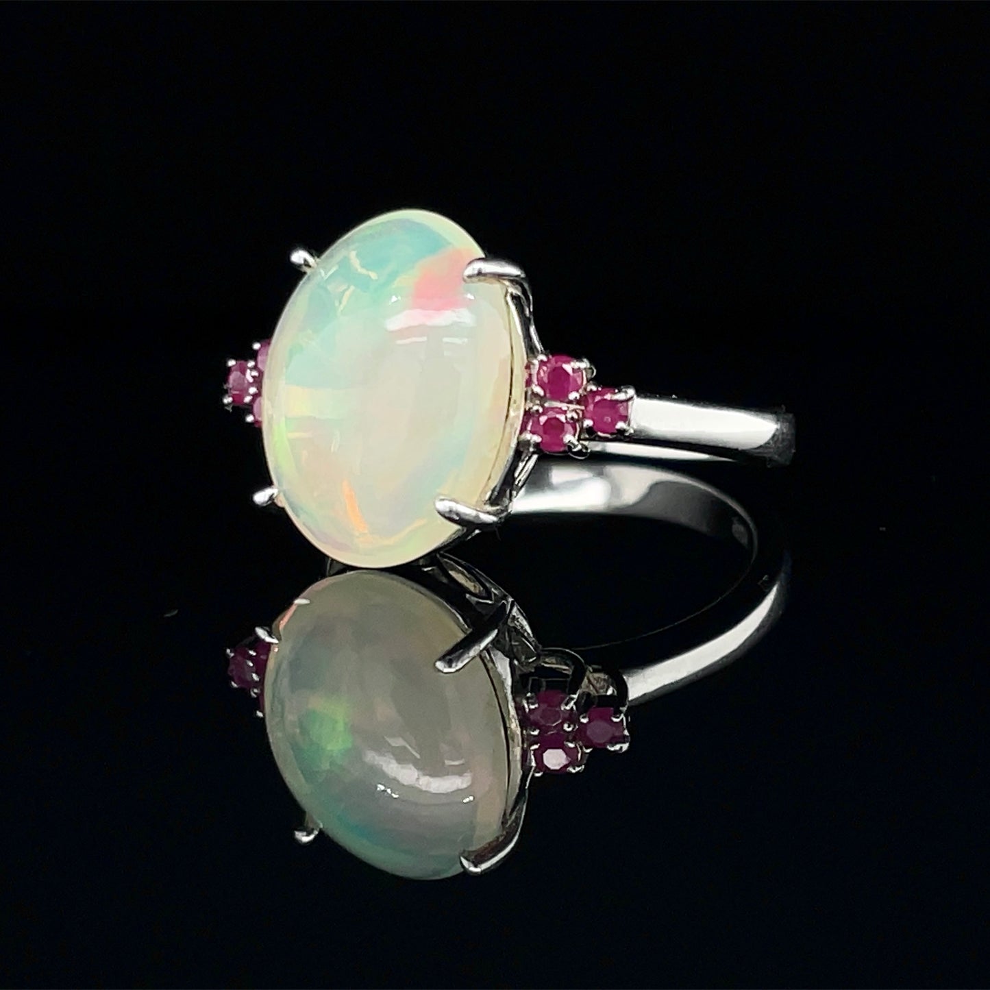 Opal w/ Sapphire Ring