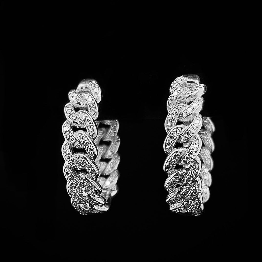 25mm Icy Miami Curb Earrings