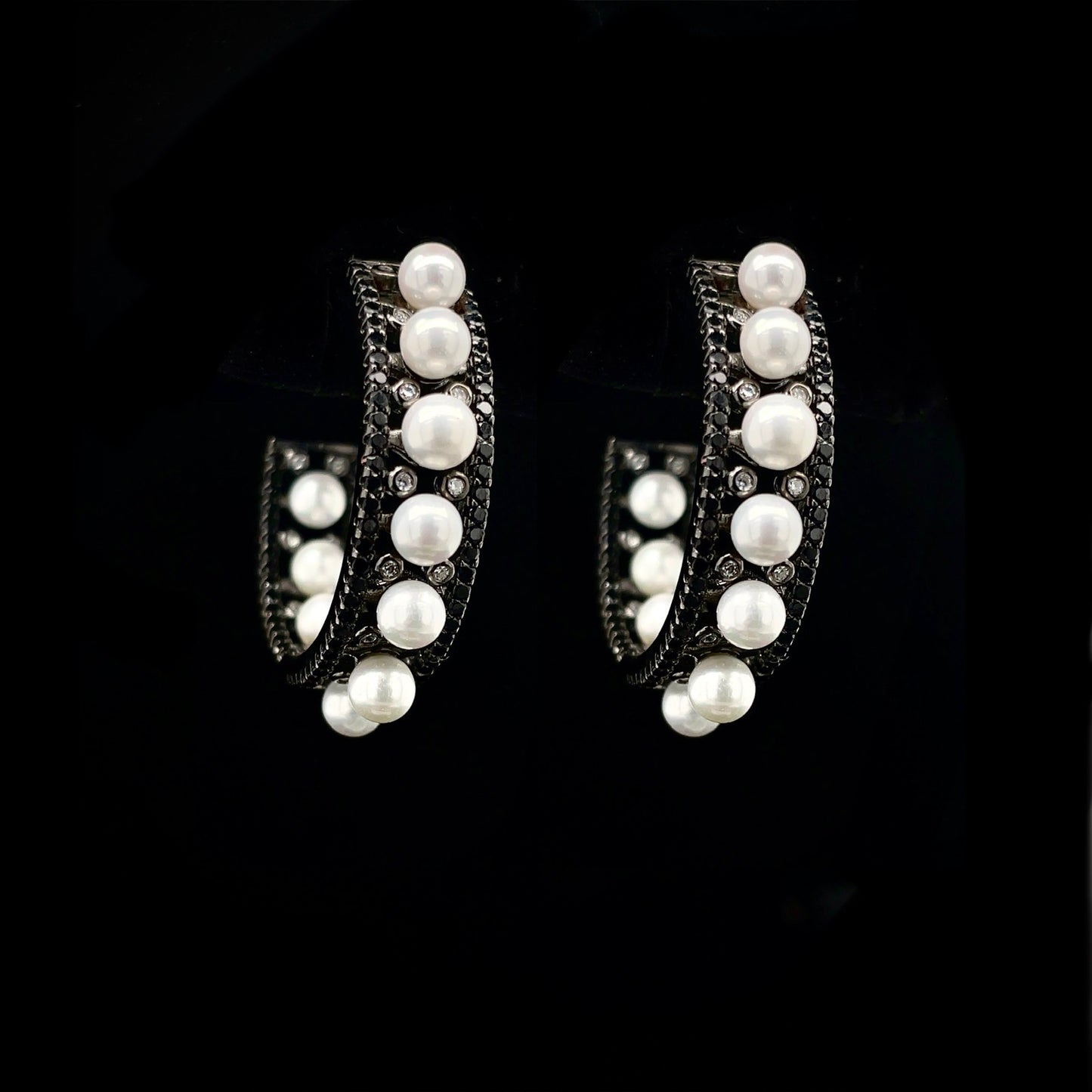 Hoops w/ Pearls