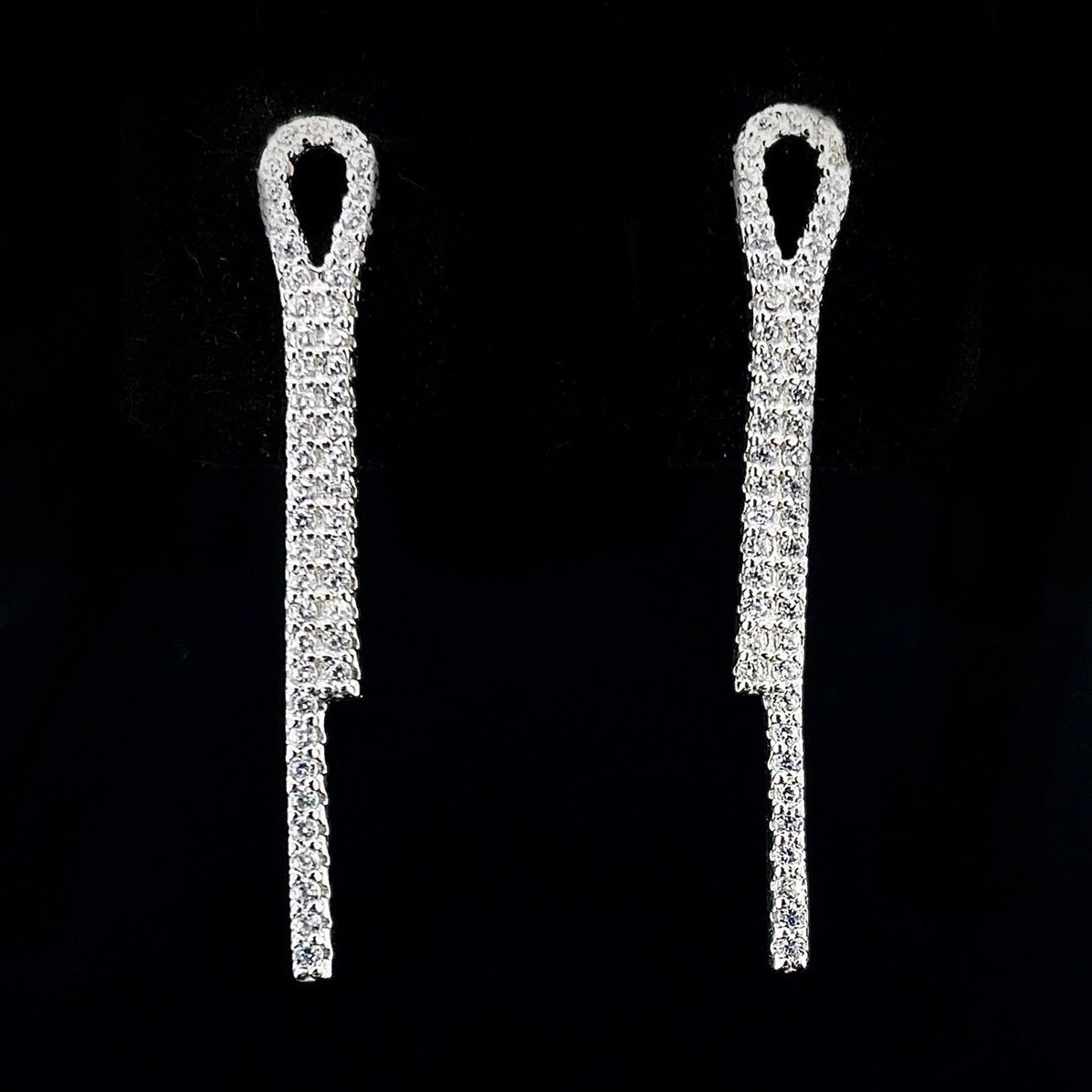 String Ear Rings Diamond String Earrings