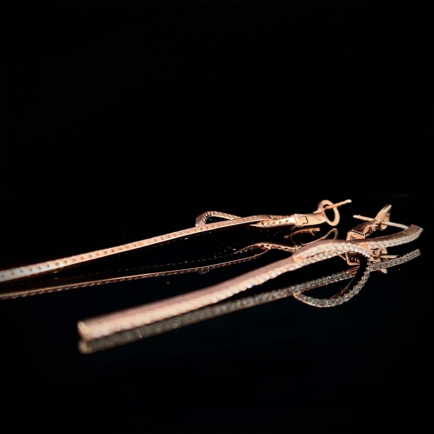 Rose Gold Dangle Earrings