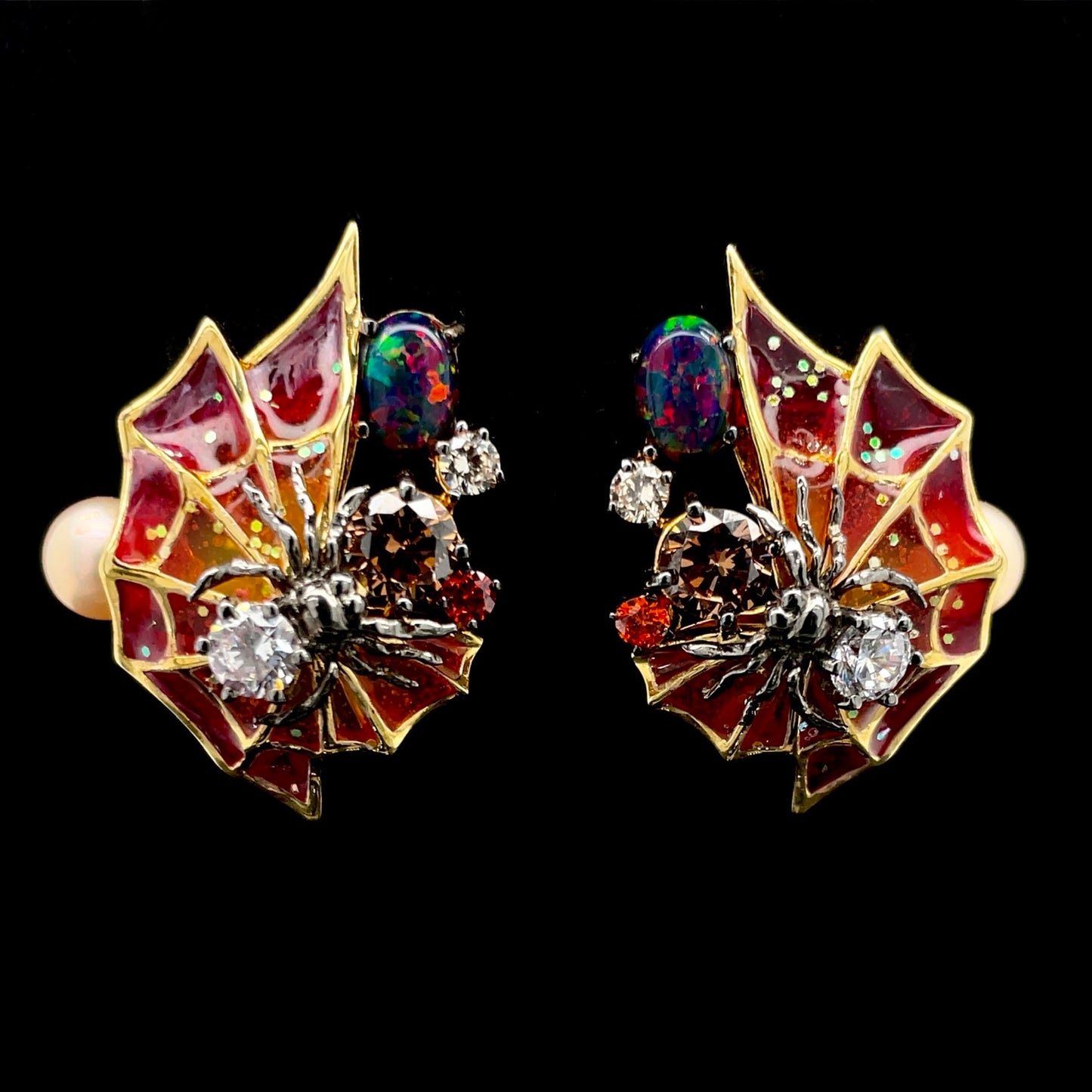 Spider Web Earrings