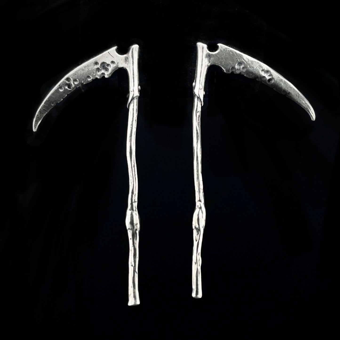 Grim Reaper Scythe Earrings