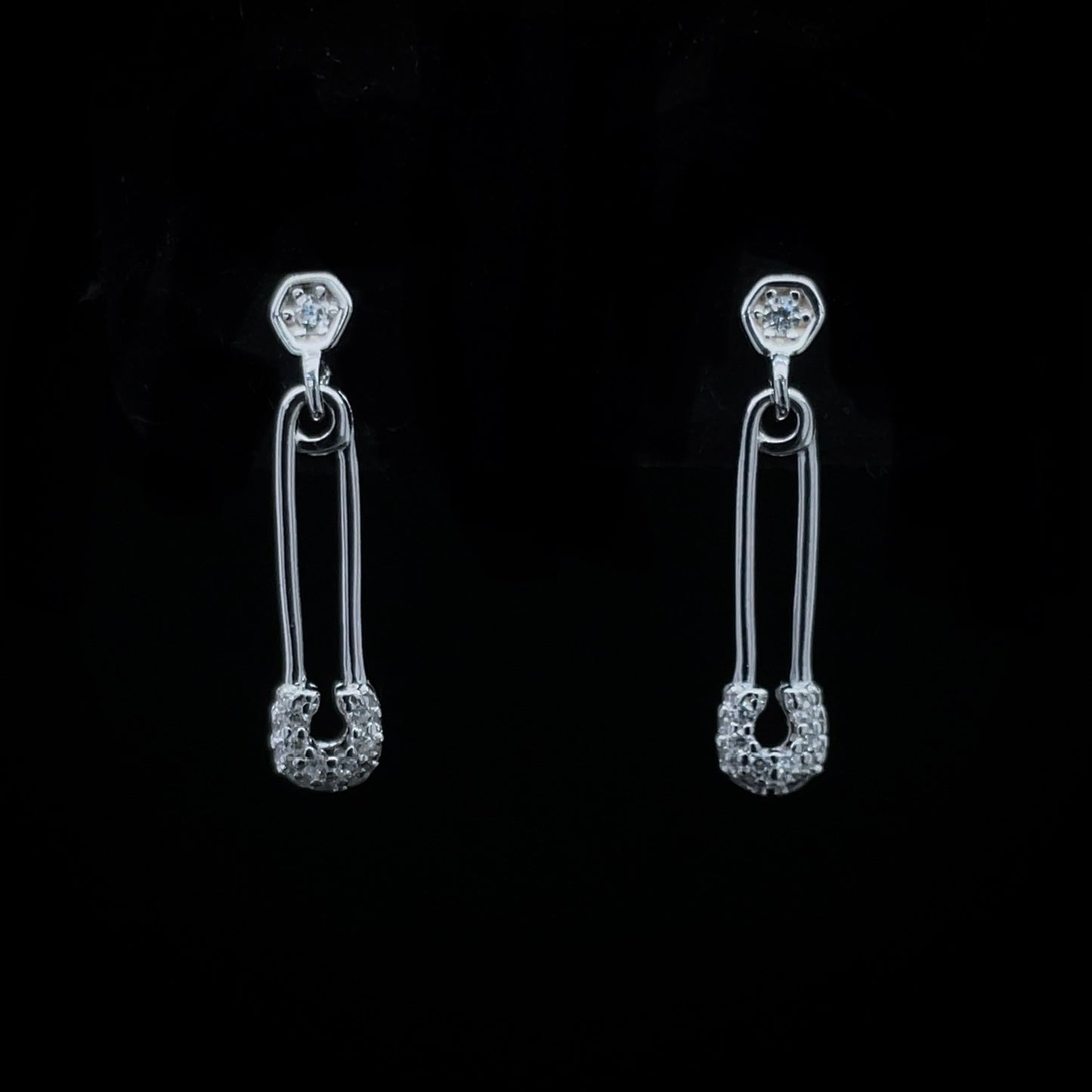 Mini Safety Pin Earrings