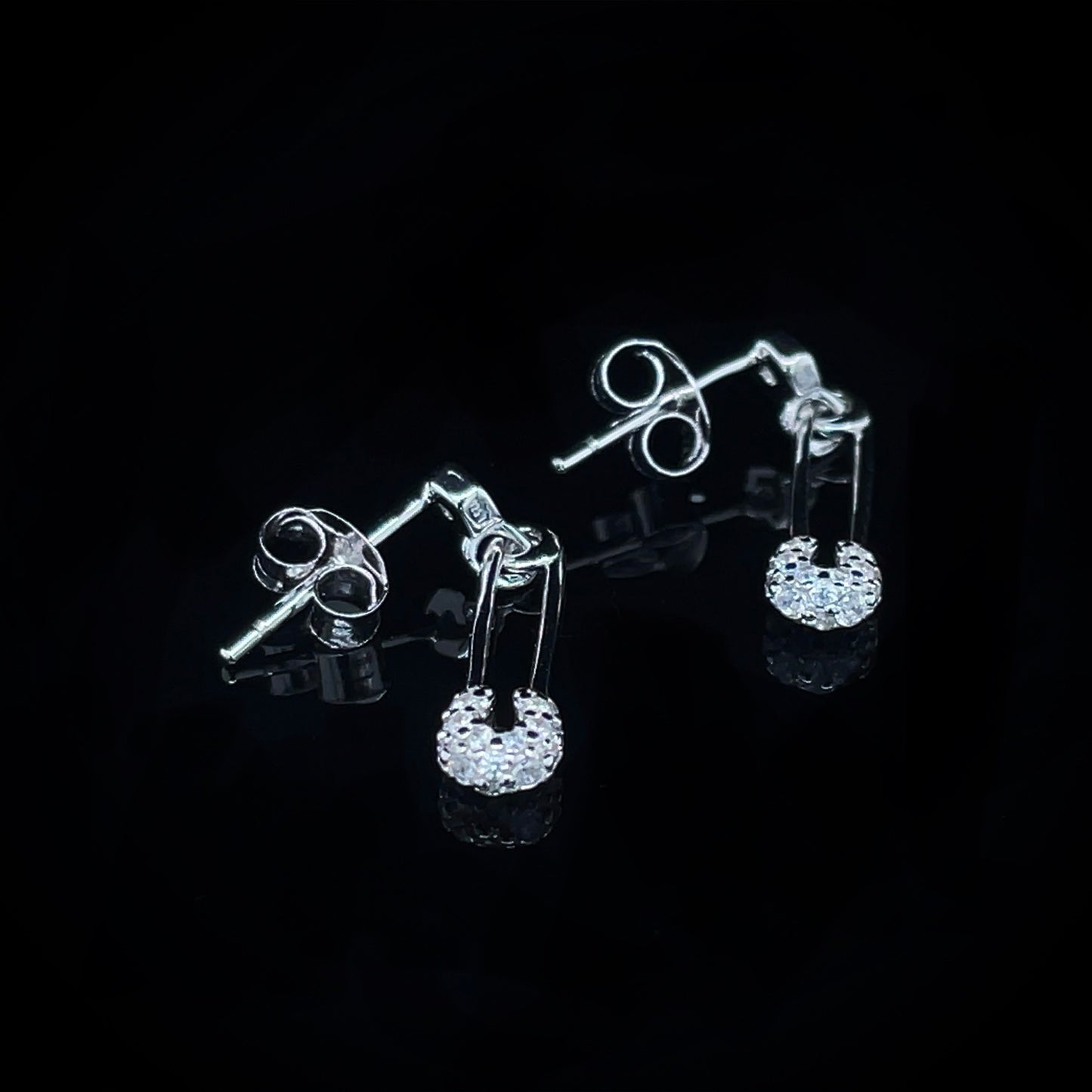 Mini Safety Pin Earrings