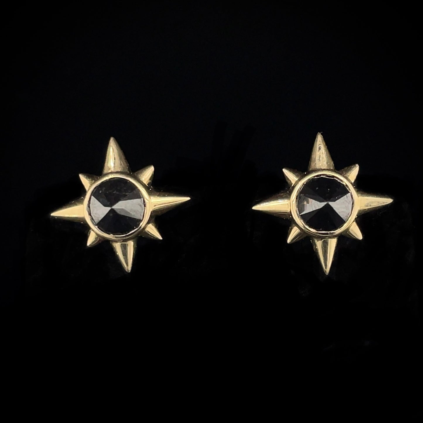 Black Diamond Sun Earrings