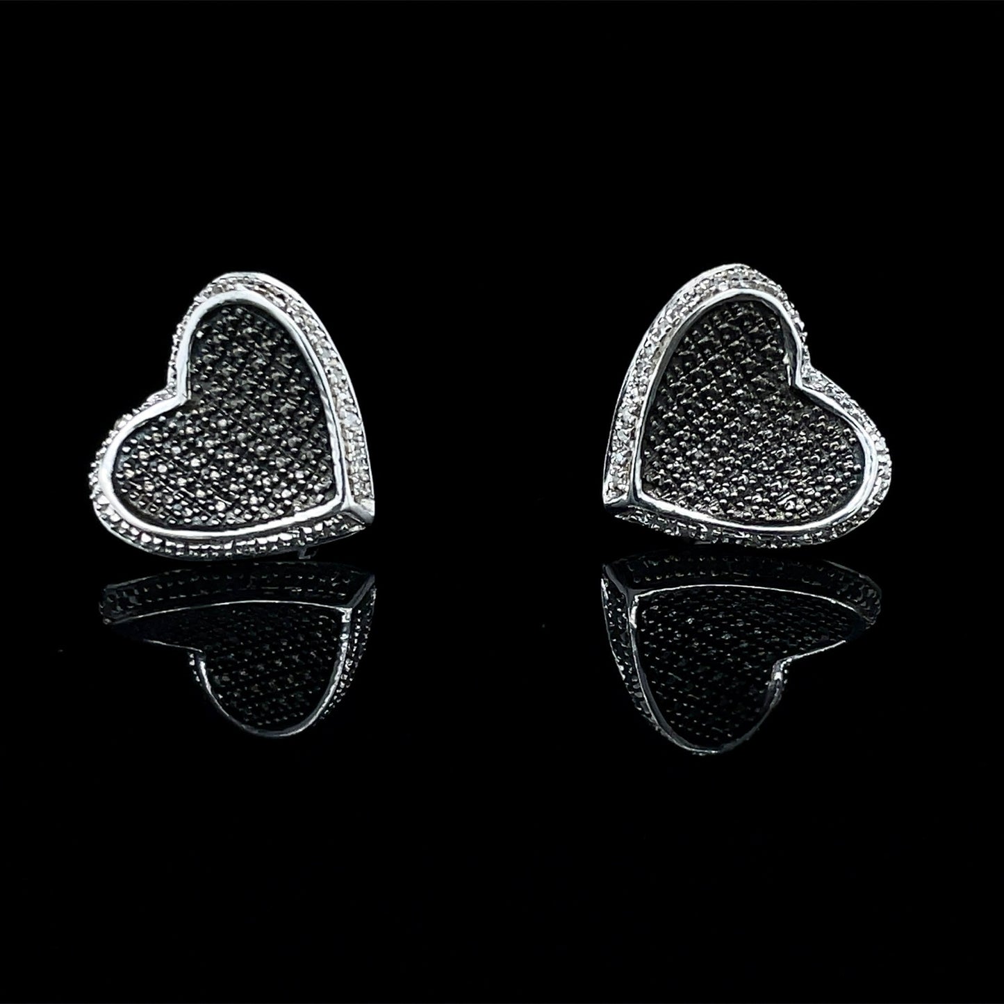 Diamond Heart Earrings