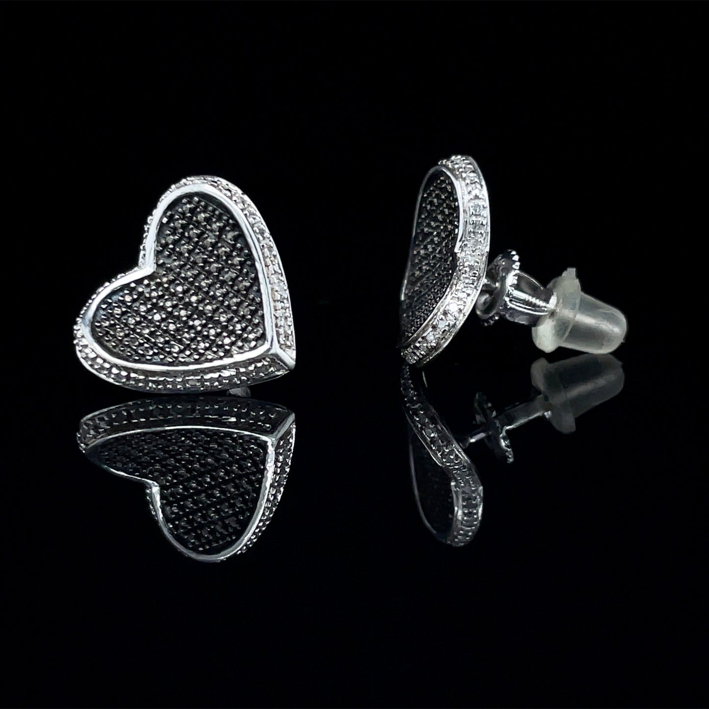 Diamond Heart Earrings