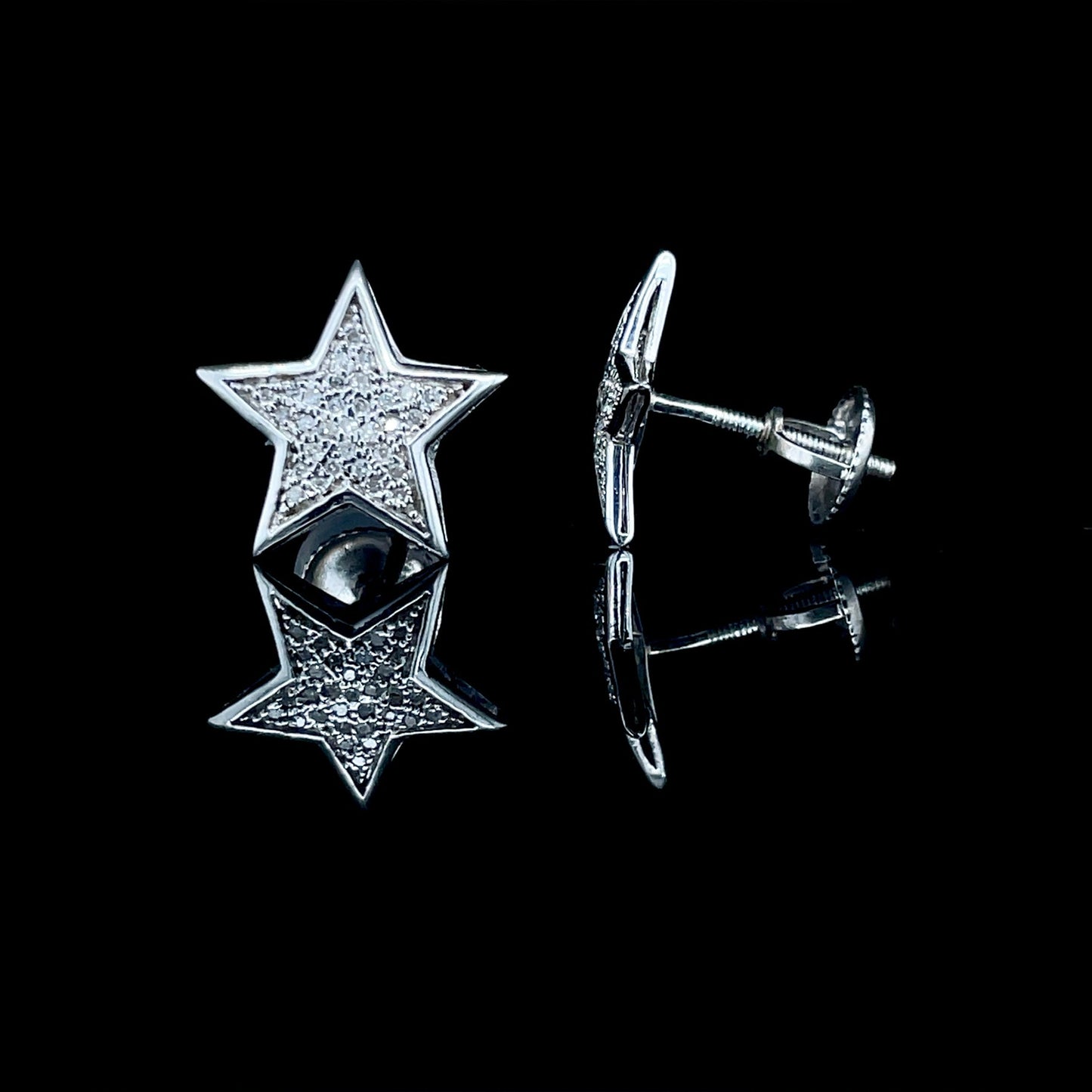 Small Diamond Star Earrings