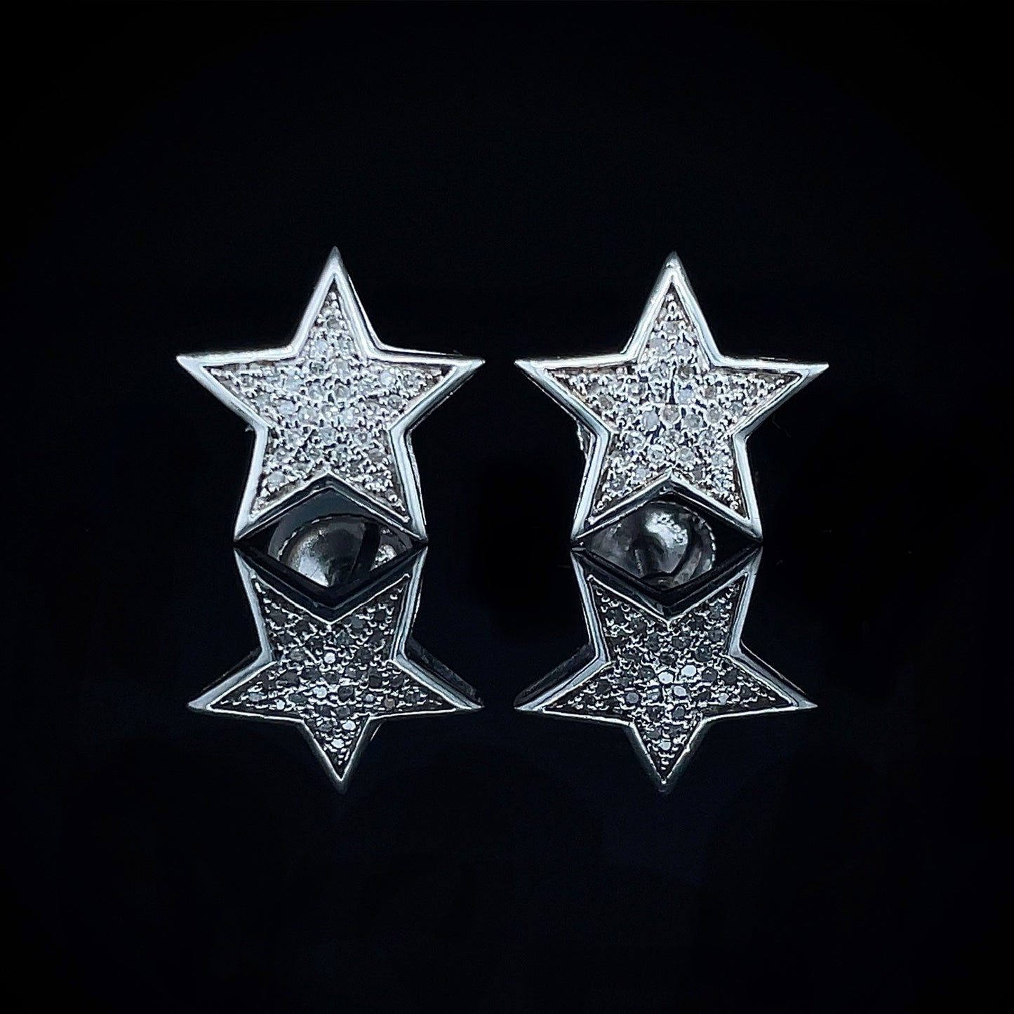 Small Diamond Star Earrings