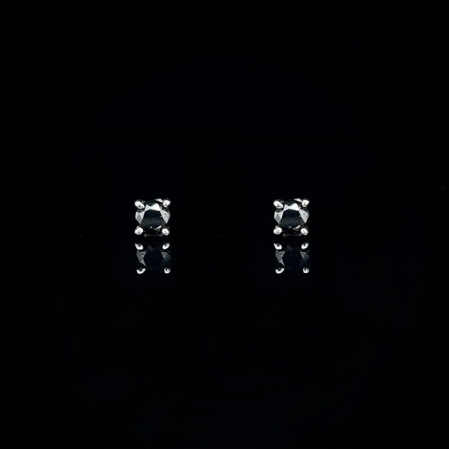 Black Diamond Stud Earrings