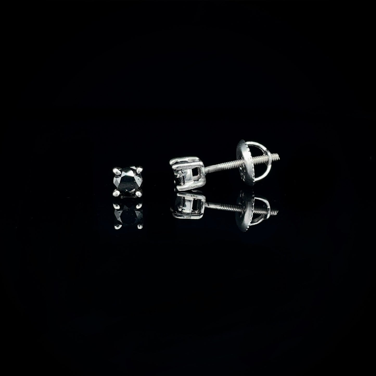 Black Diamond Stud Earrings