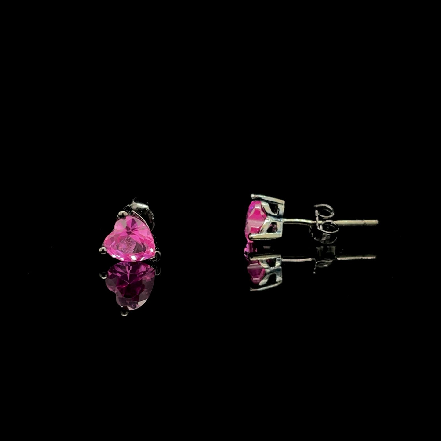 Pink Heart Earrings (Small)